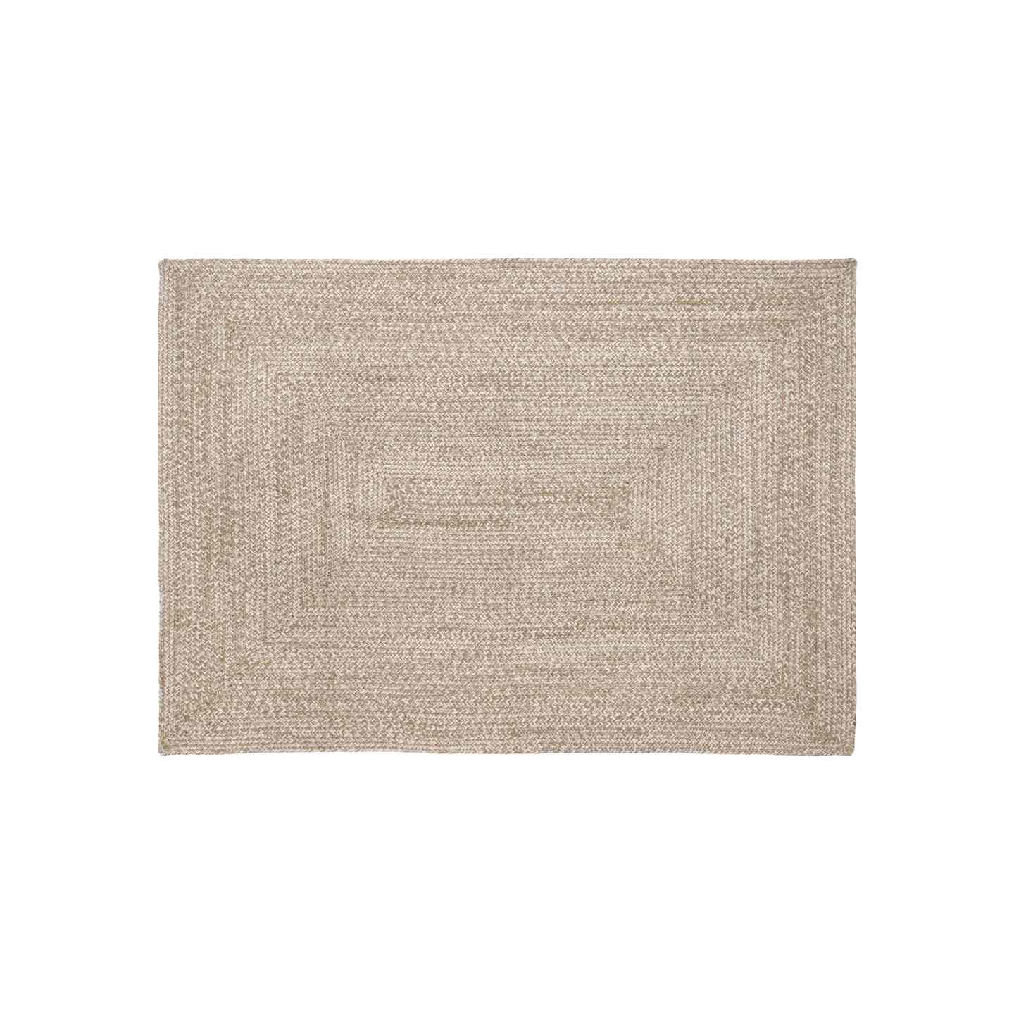 Tapis de zone Naturel et Blanc 120 x 170 cm Jute