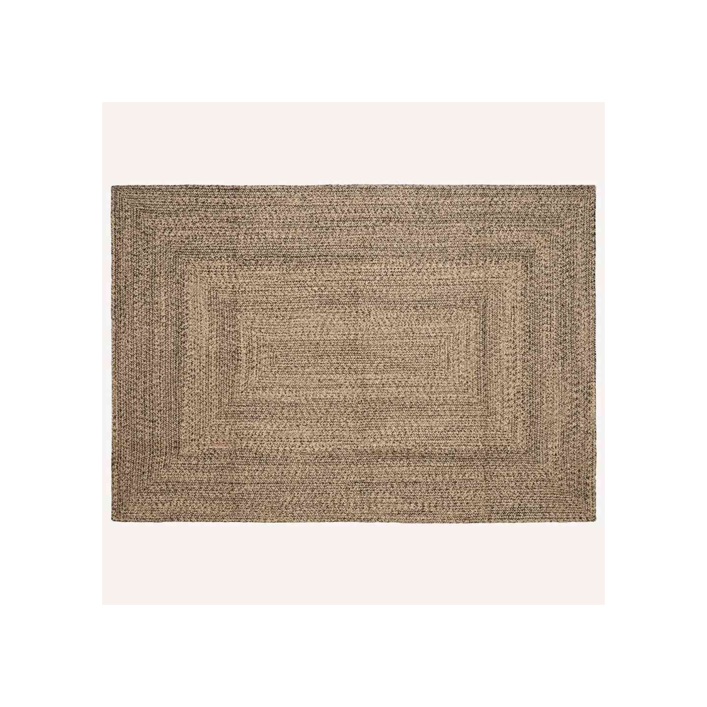Tapis de zone Naturel et noir 200 x 290 cm Jute