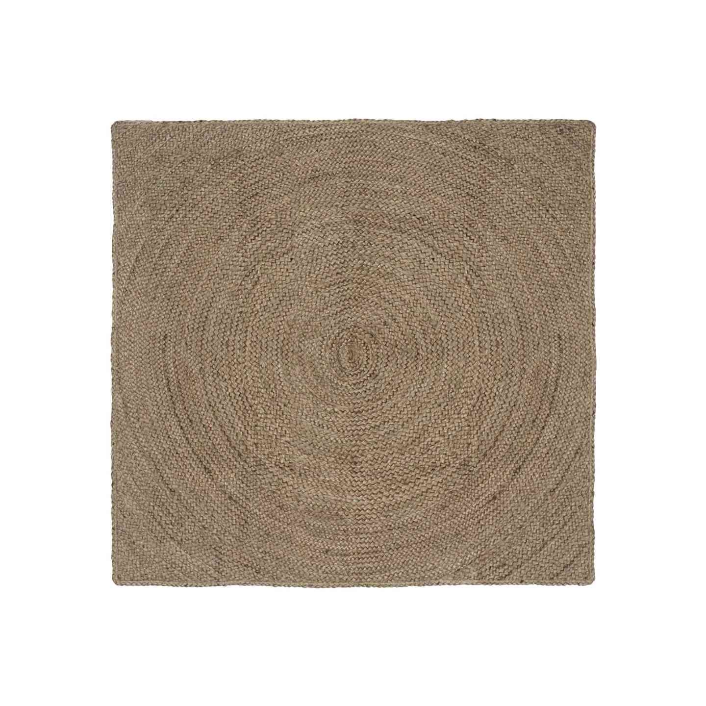 Tapis de surface Gris 120 x 120 cm Jute