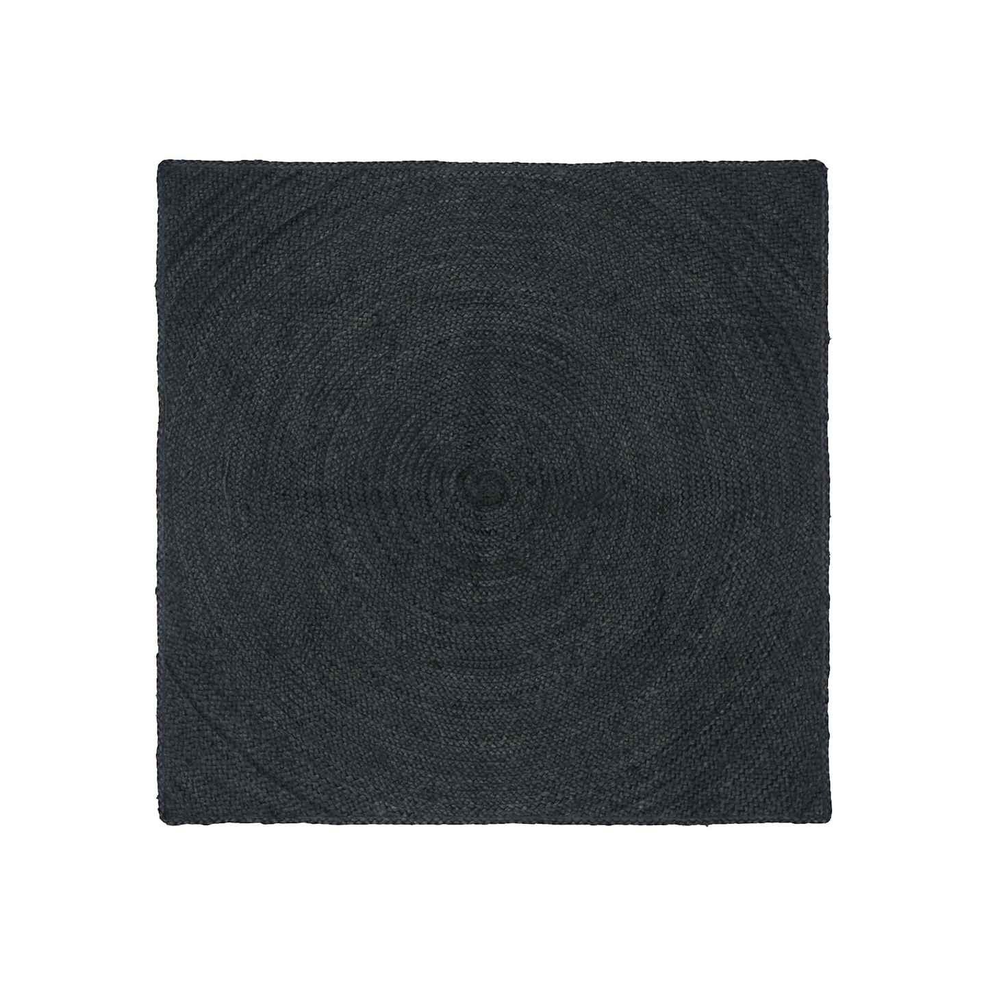 Tapis de surface Gris foncé 120 x 120 cm Jute