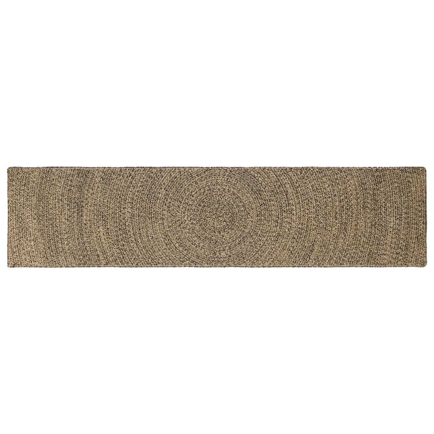 Tapis de zone Naturel et noir 60 x 200 cm Jute