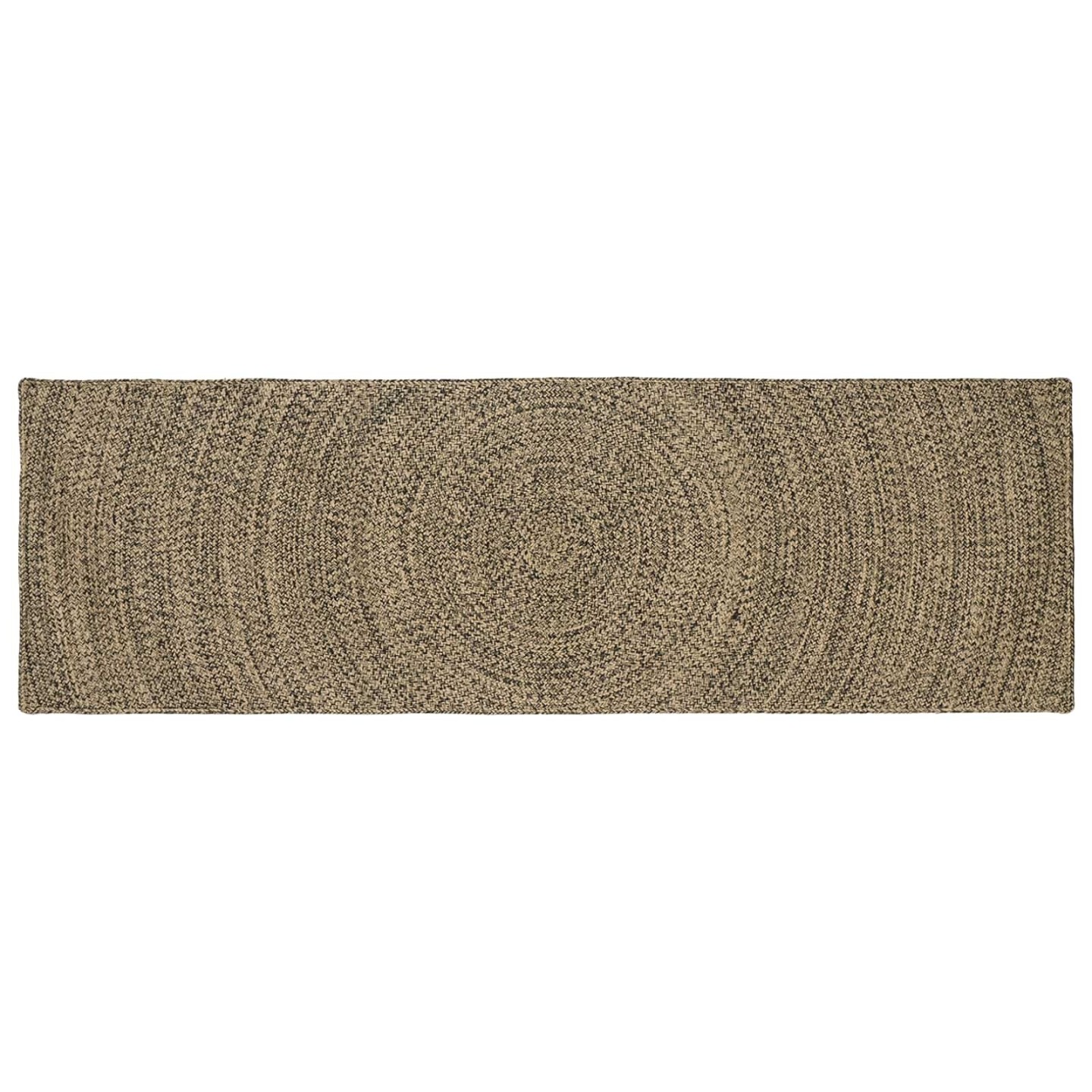 Tapis de zone Naturel et noir 80 x 250 cm Jute