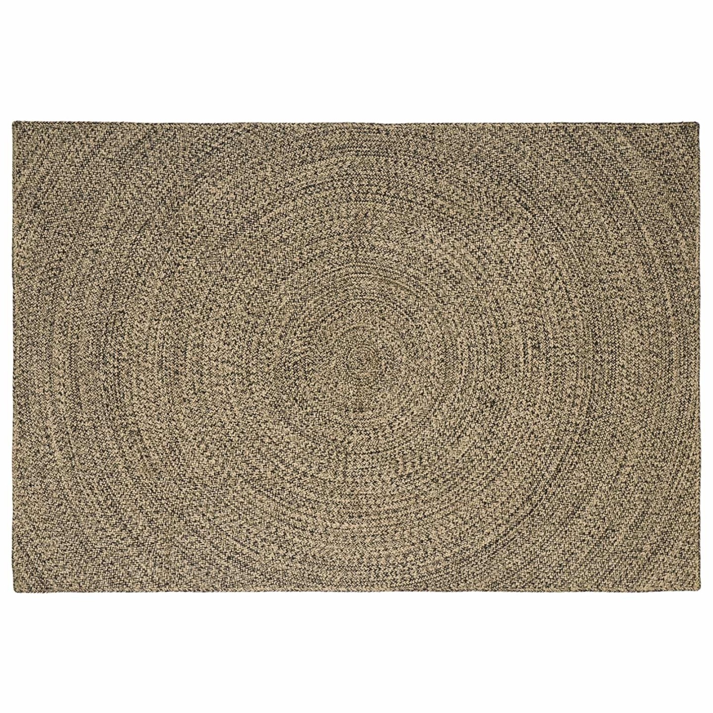 Tapis de zone Naturel et noir 200 x 290 cm Jute
