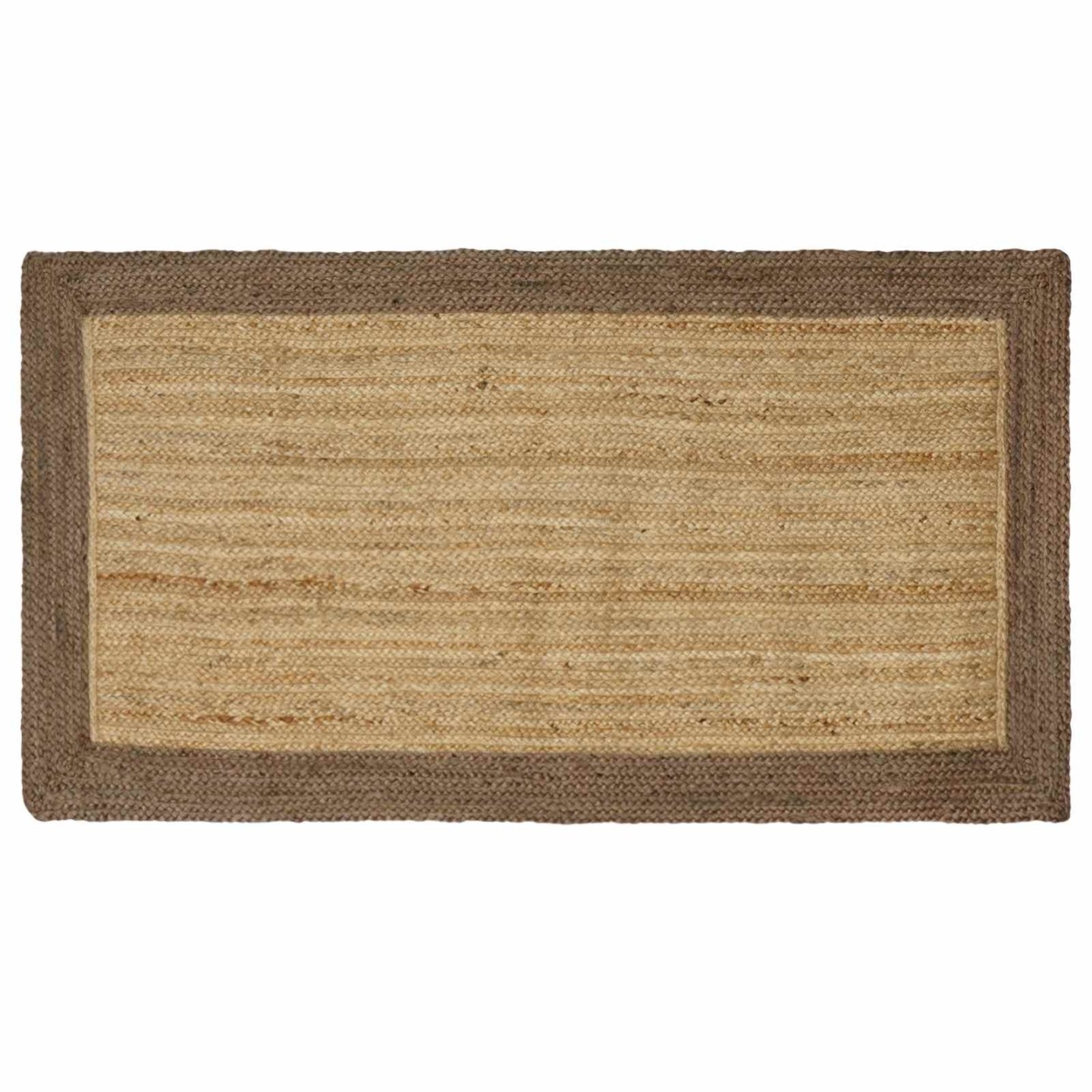 Tapis de zone Gris et naturel 100 x 200 cm Jute