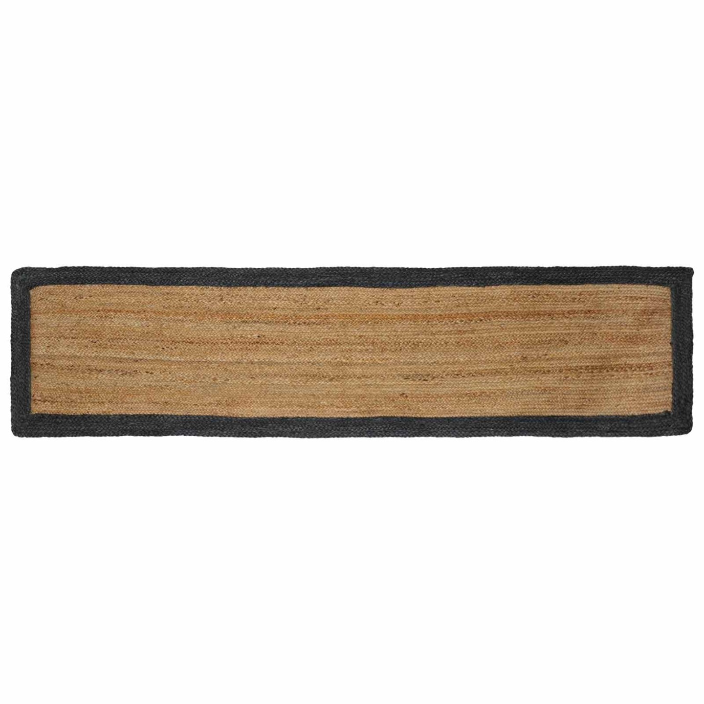 Tapis de zone Gris foncé et naturel 60 x 200 cm Jute