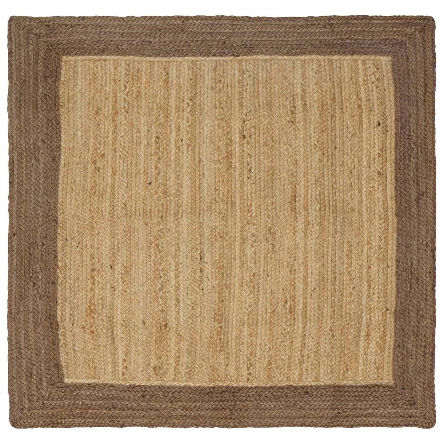 Tapis de zone Gris et naturel 160 x 160 cm Jute