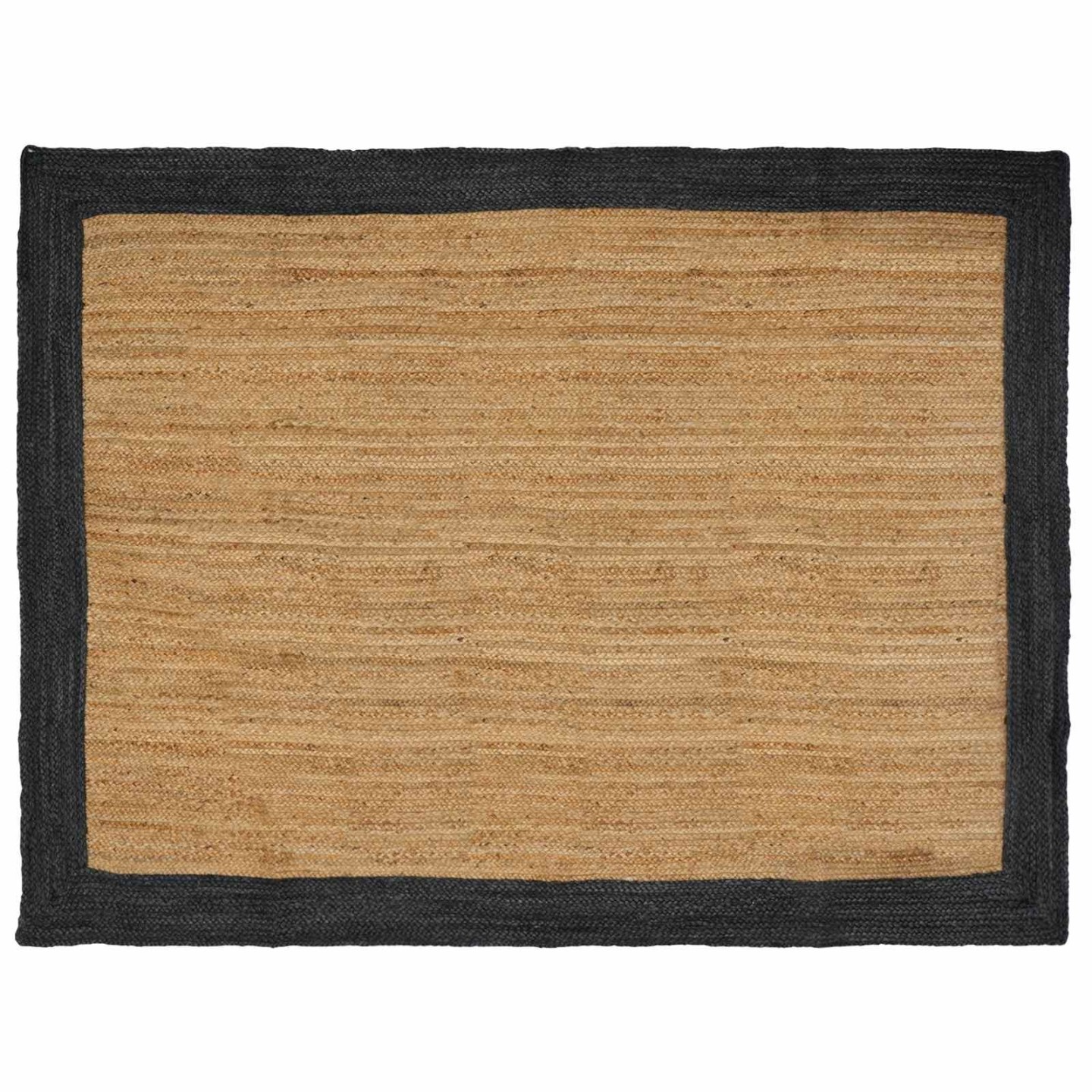 Tapis de zone Gris foncé et naturel 240 x 340 cm Jute