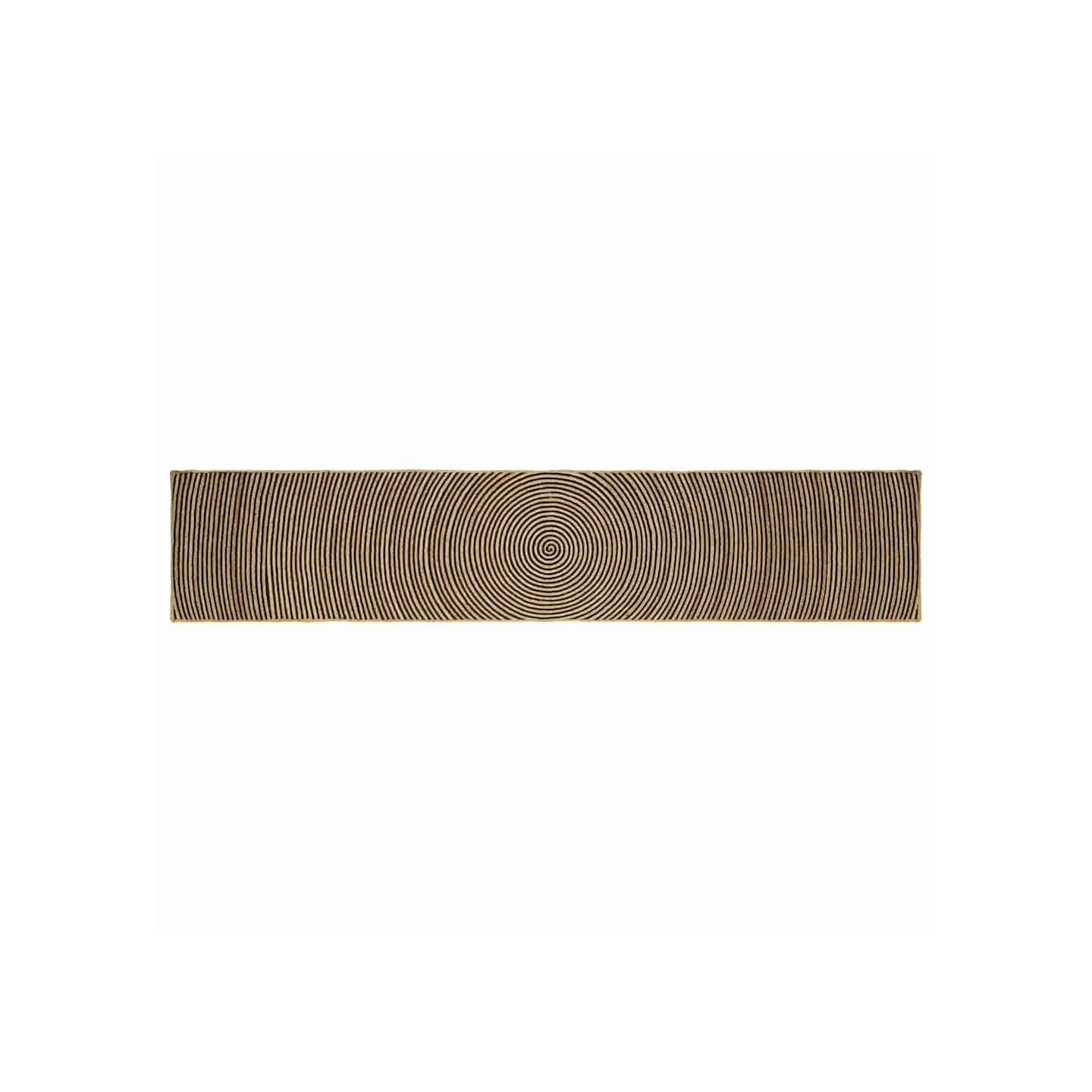 Tapis de zone Naturel et noir 60 x 400 cm Jute