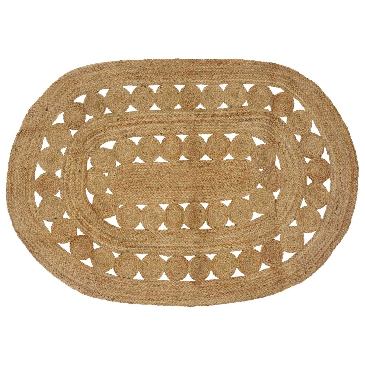 Tapis de zone Naturel 122 x 183 cm Jute