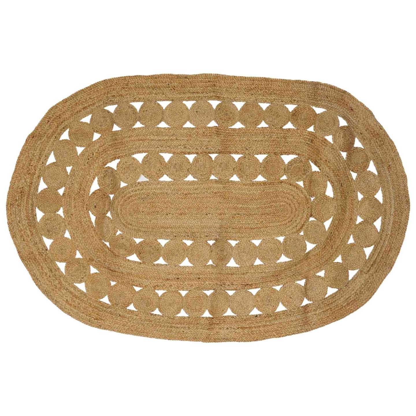 Tapis de zone Naturel 152 x 245 cm Jute