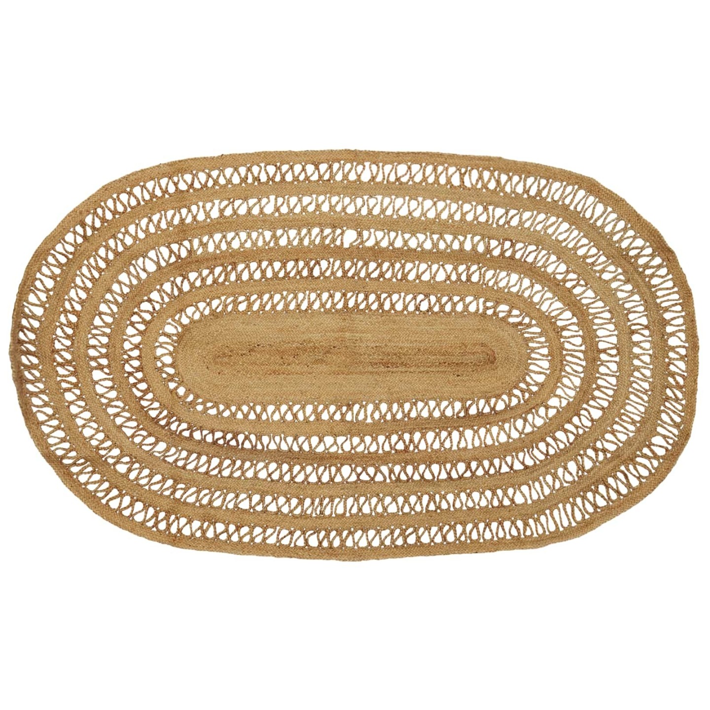 Tapis de zone Naturel 205 x 305 cm Jute