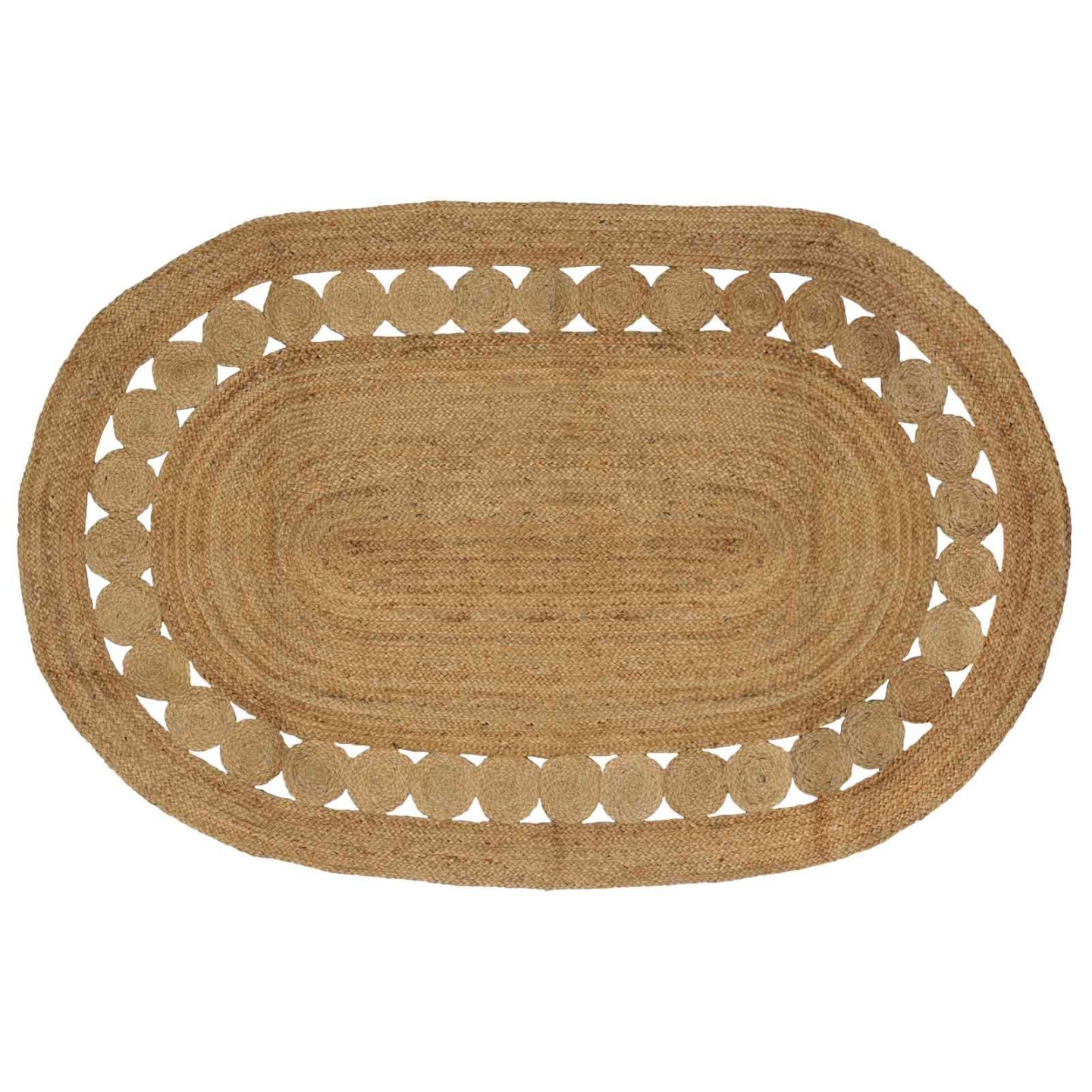 Tapis de zone Naturel 205 x 305 cm Jute