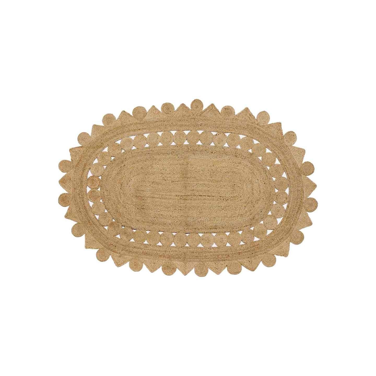 Tapis de zone Naturel 205 x 305 cm Jute