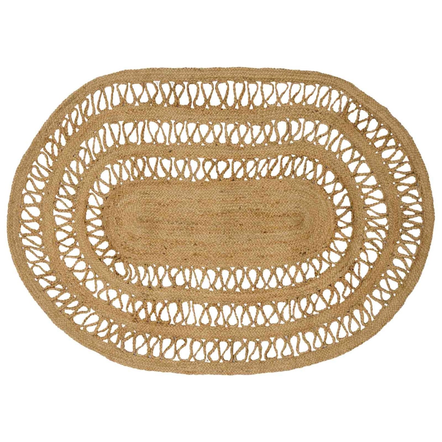 Tapis de zone Naturel 100 x 152 cm Jute