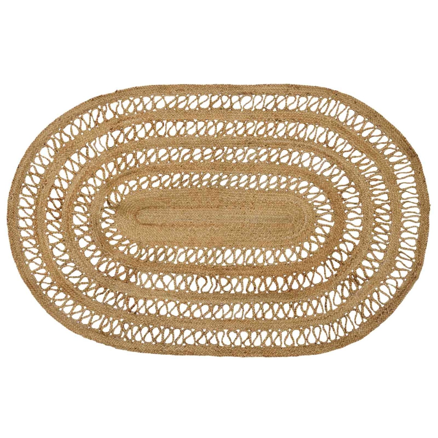 Tapis de zone Naturel 122 x 183 cm Jute