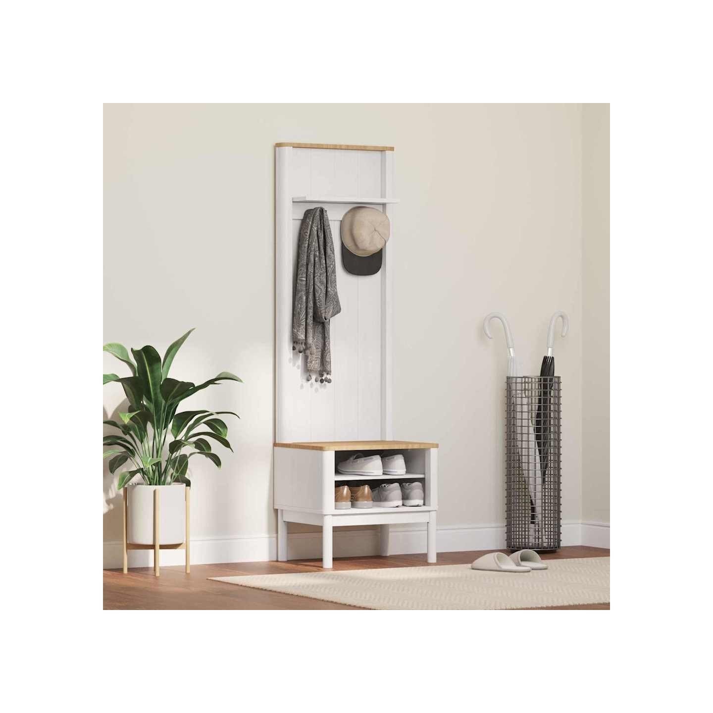 Meuble de couloir FLORO Blanc 50 x 40 x 158 cm