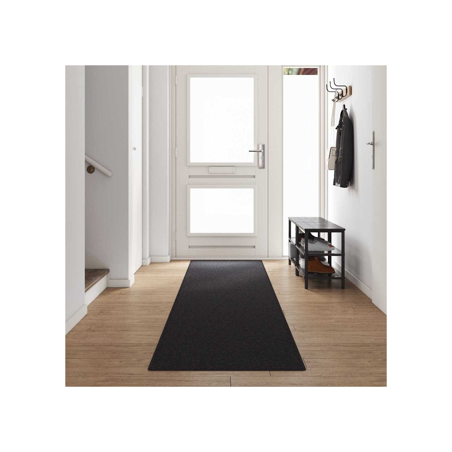 Tapis Couloir Anthracite 80 x 500 cm 100% Polypropylène