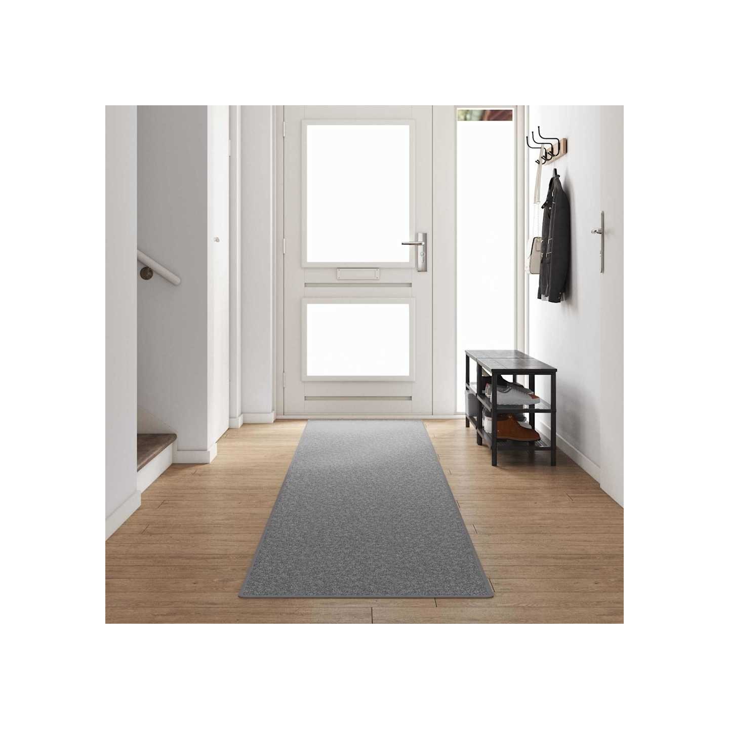 Tapis Couloir Gris clair 80 x 500 cm 100% Polypropylène