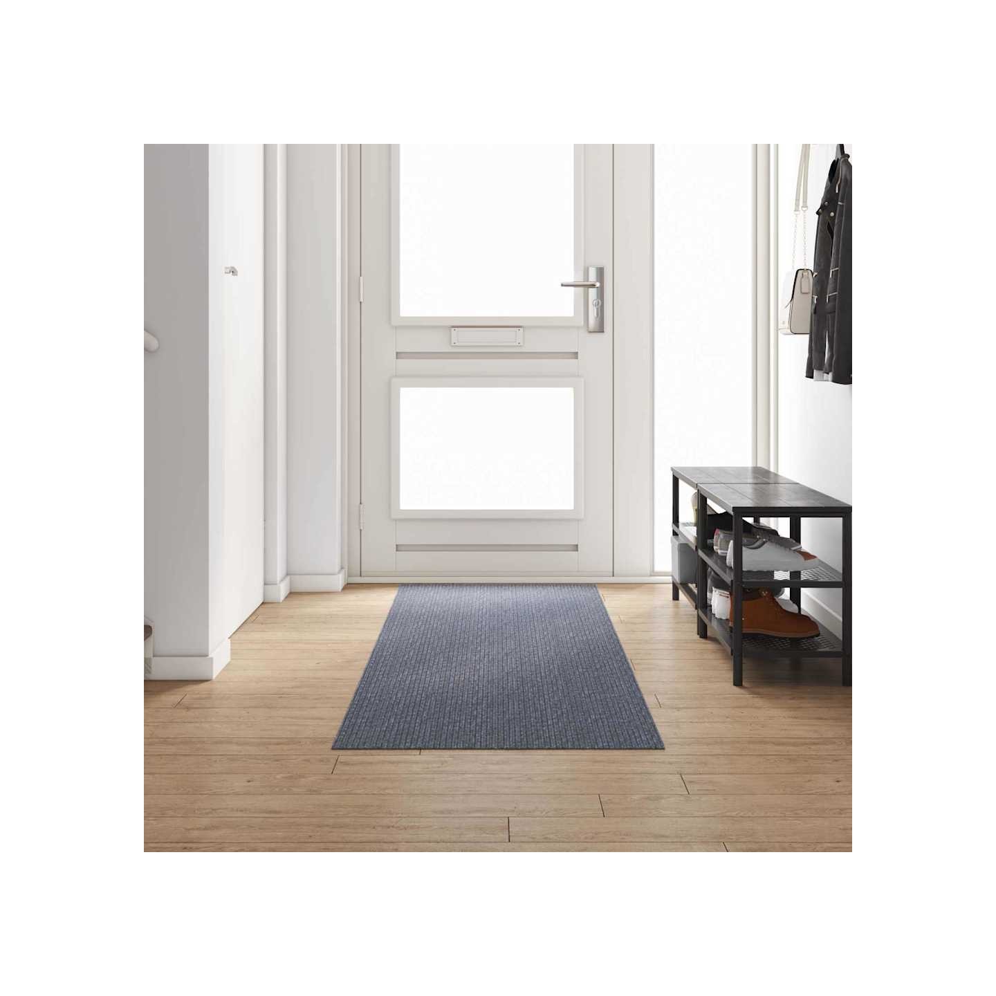 Tapis Couloir Gris clair 80 x 300 cm tissu