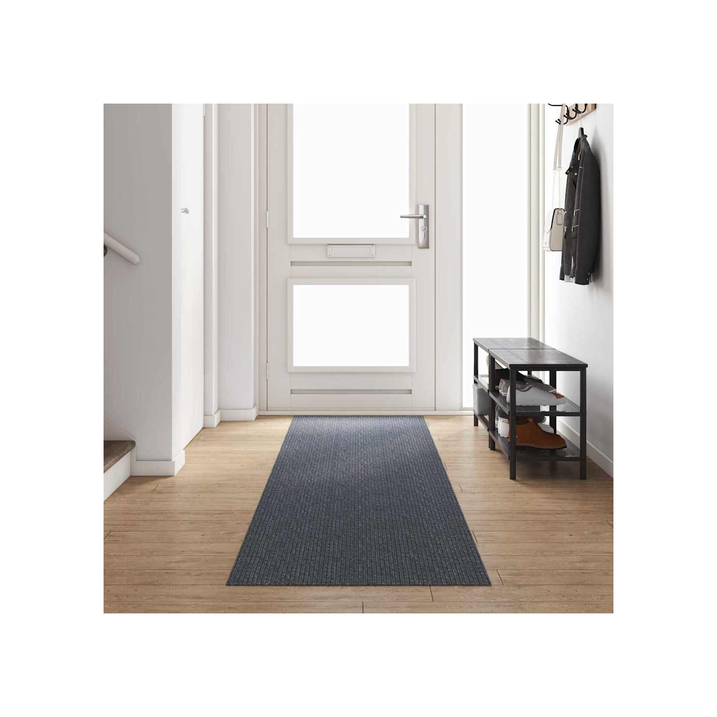 Tapis Couloir Gris 80 x 400 cm tissu