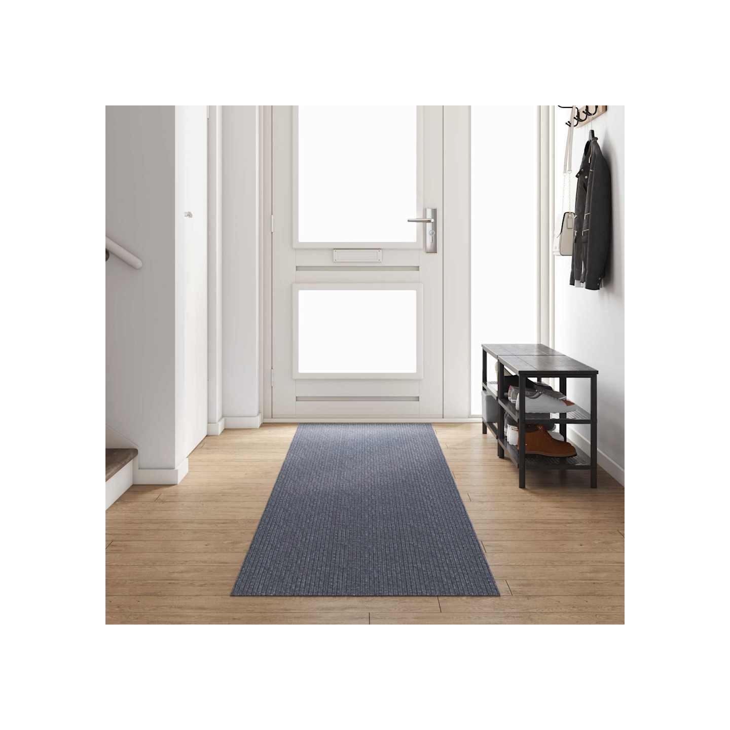 Tapis Couloir Gris clair 80 x 400 cm tissu