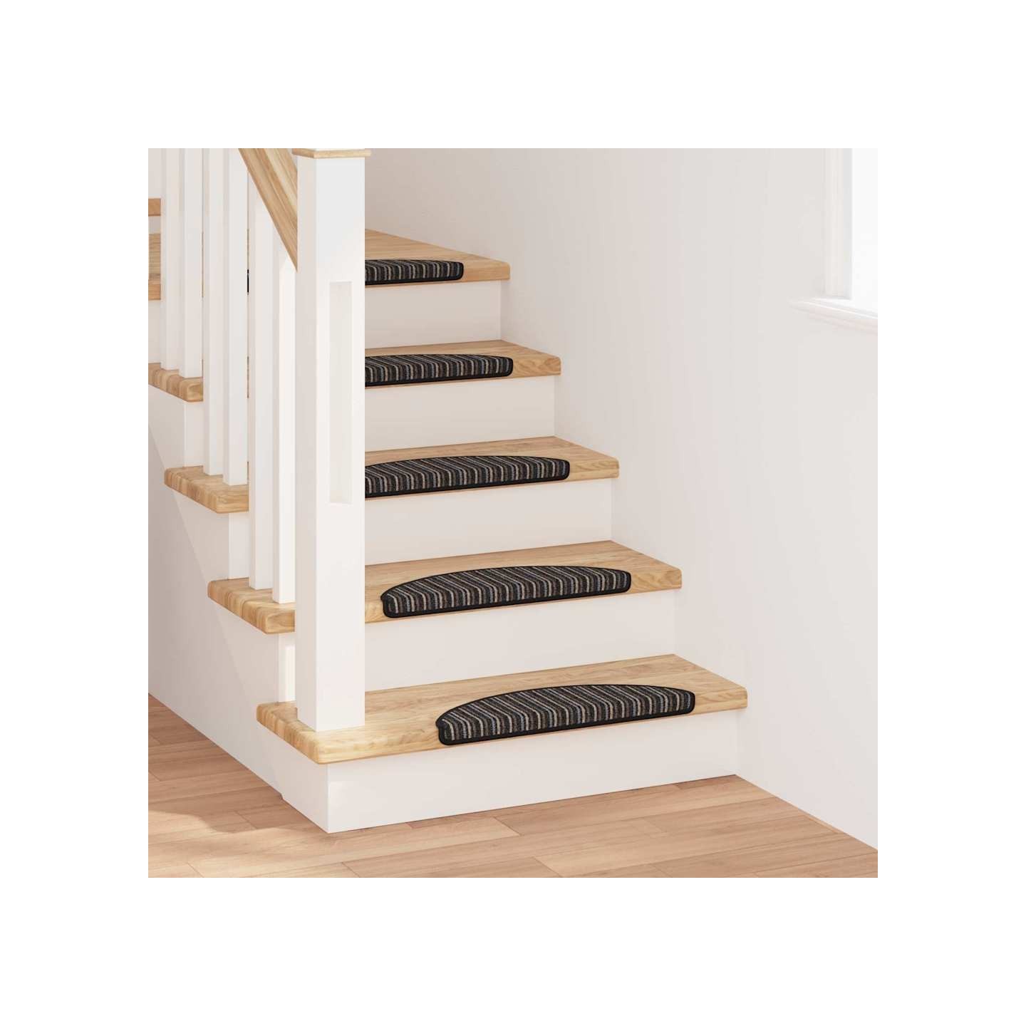 Tapis d'escalier auto-adhésifs 15 pc 56 x 17 x 3 cm Non-Slip