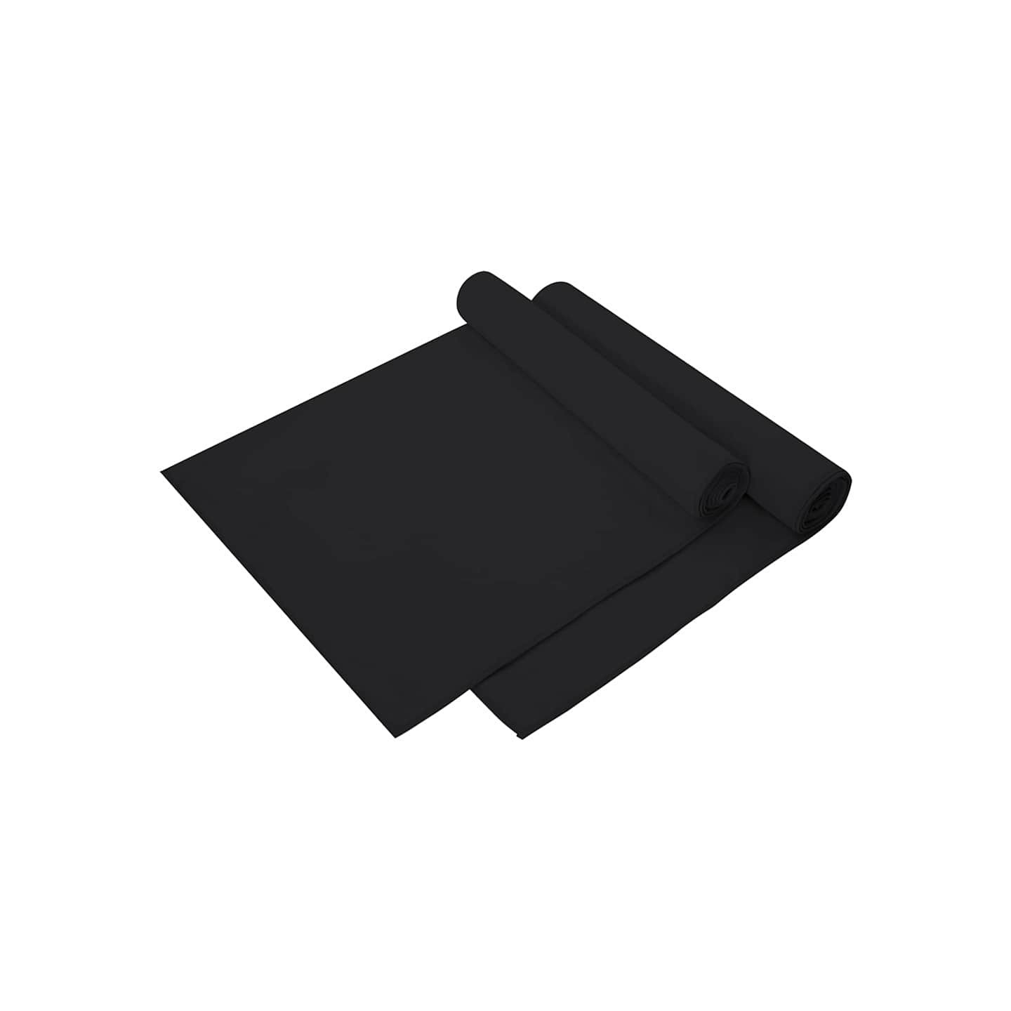 Serviettes de sport 2 pc Noir 140 x 70 cm
