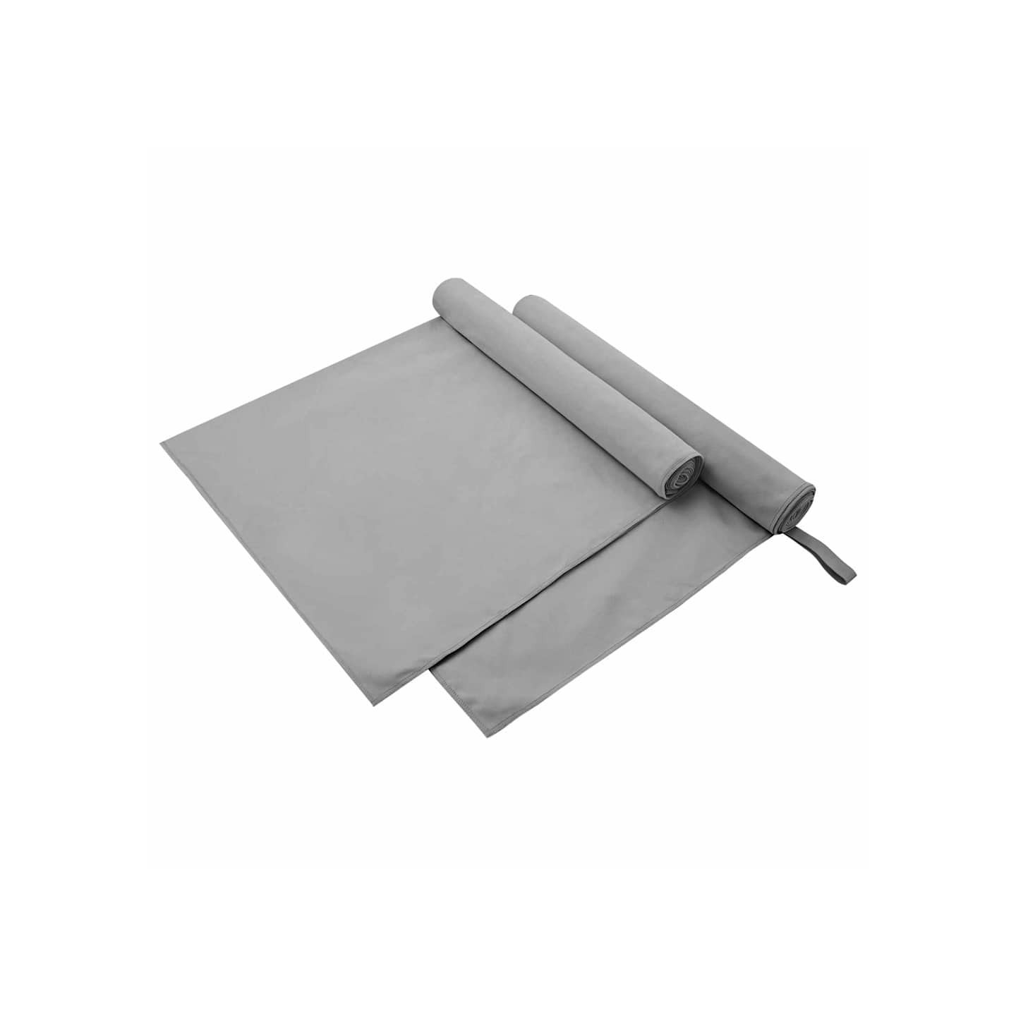 Serviettes de sport 2 pc Gris foncé 90 x 180 cm