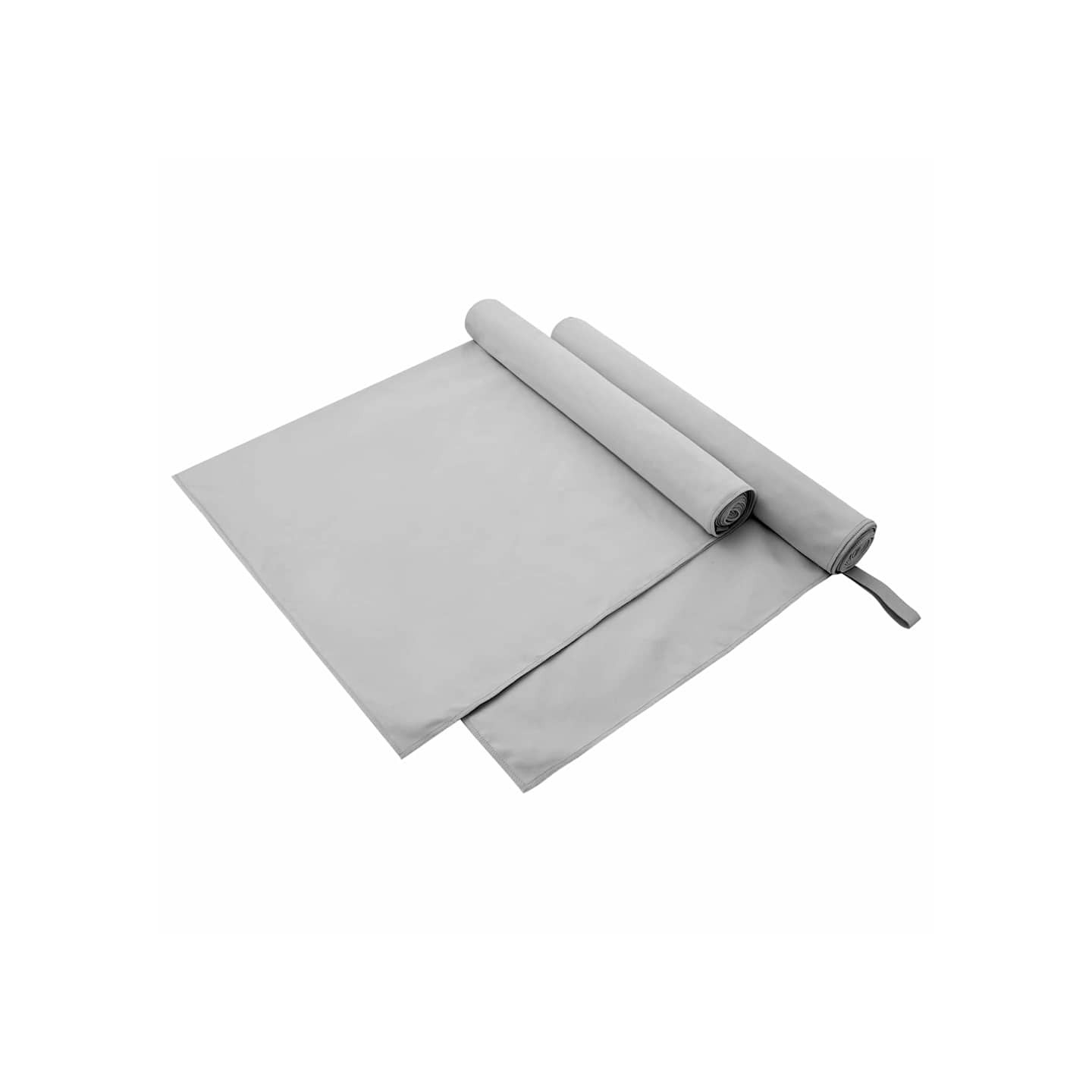 Serviettes de sport 2 pc Gris 180 x 90 cm