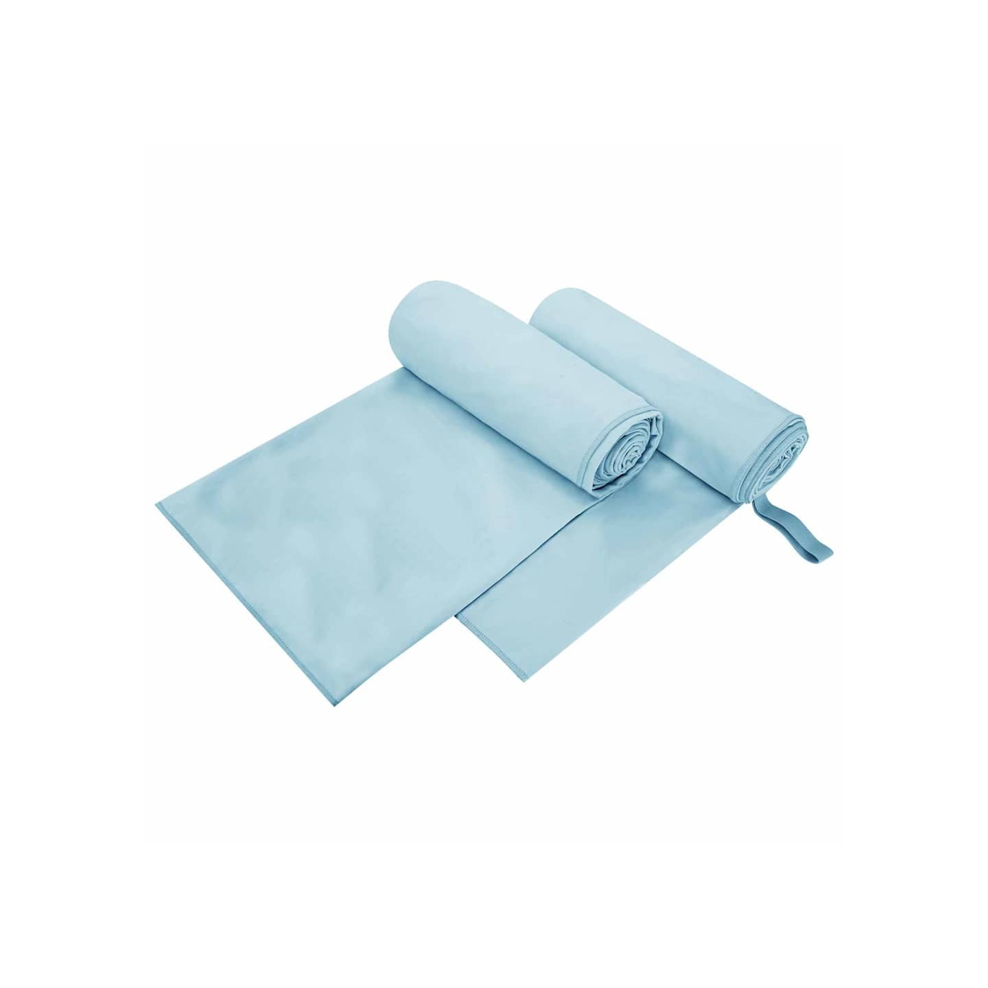 Serviettes de sport 2 pc Bleu 200 x 100 cm