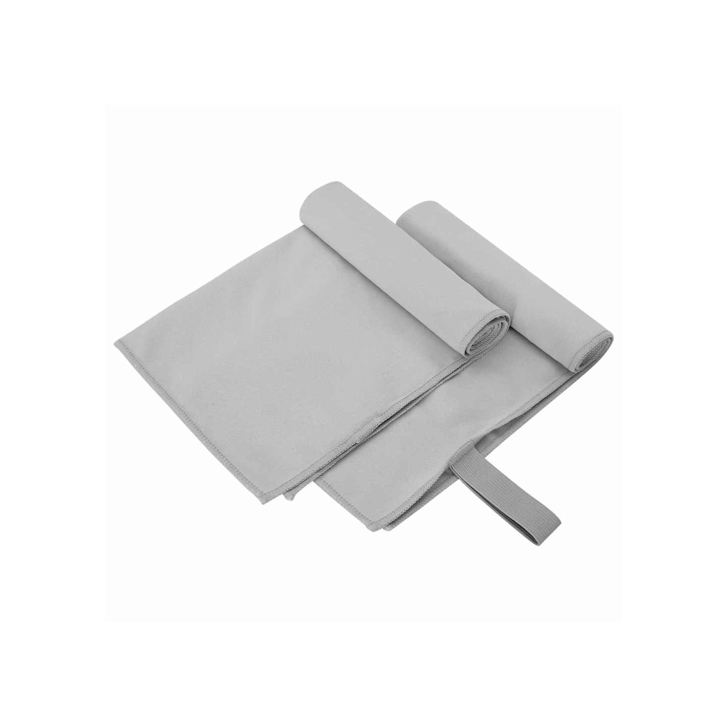 Serviettes de sport 2 pc Gris 50 x 30 cm Polyester et polyamide