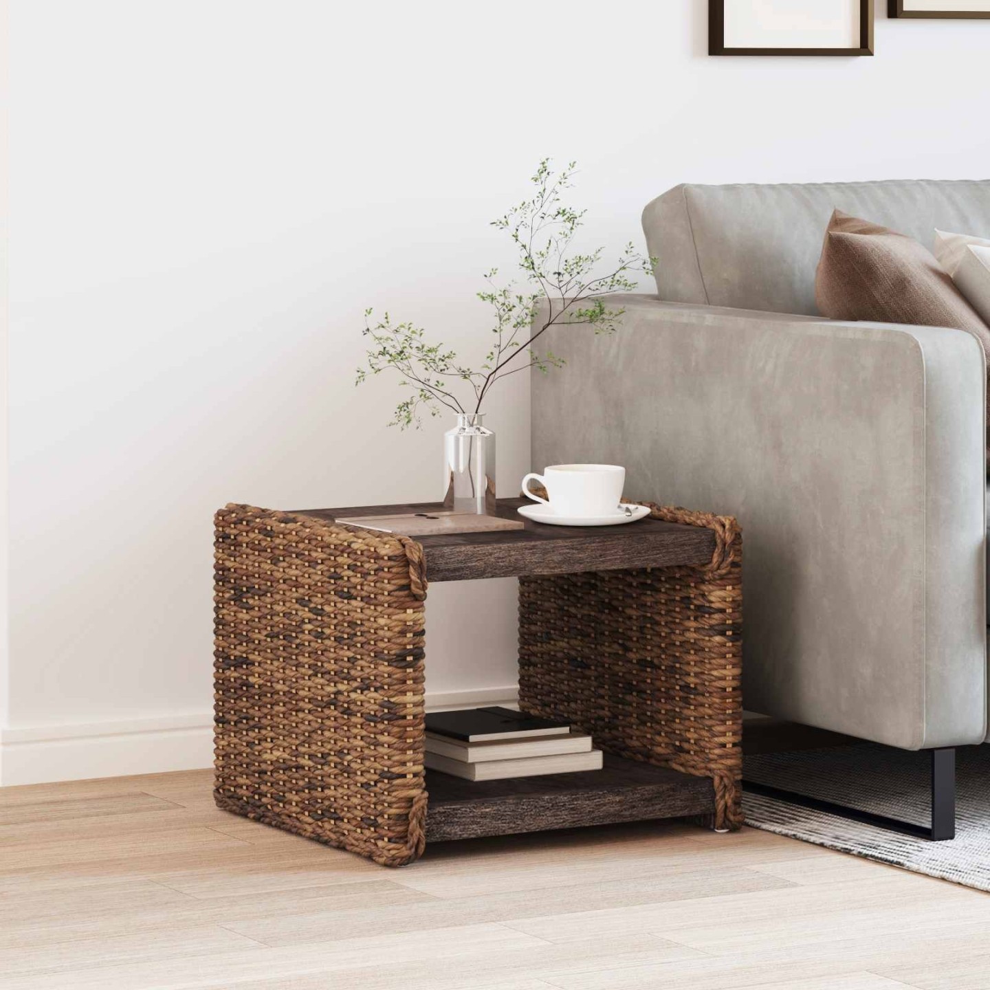 Table basse Naturel 45 x 45 x 45 cm Bois de Mahogany Massif