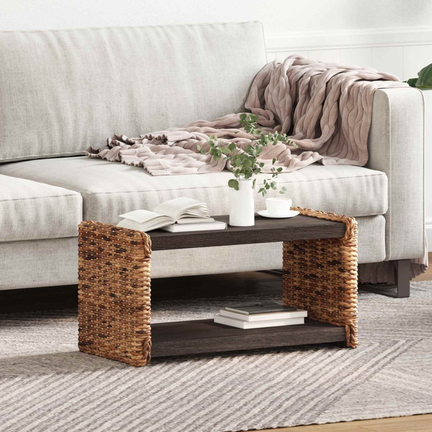 Table basse Naturel 70 x 35 x 35 cm Bois de Mahogany Massif