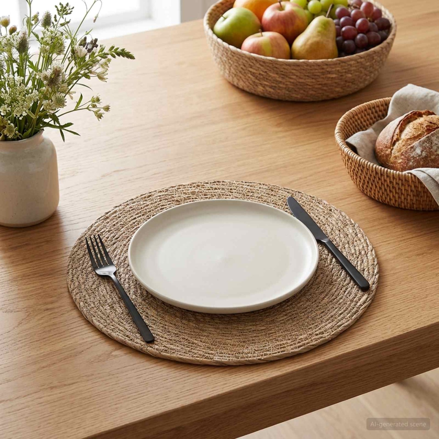 Dessous de verre en herbe marine 12 pc Naturel
