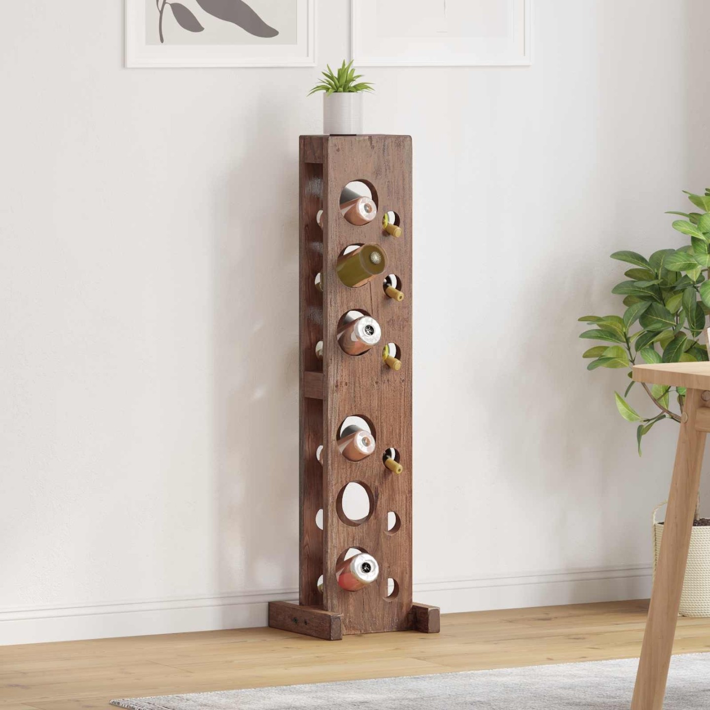 Étagère Bois de Mahogany Massif Marron
