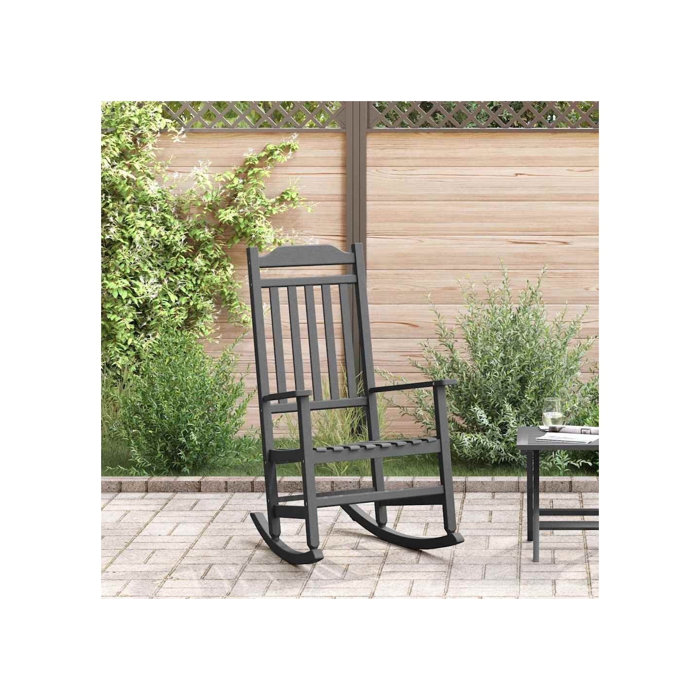 Chaise à bascule Noir 84 x 65 x 114 cm Résine