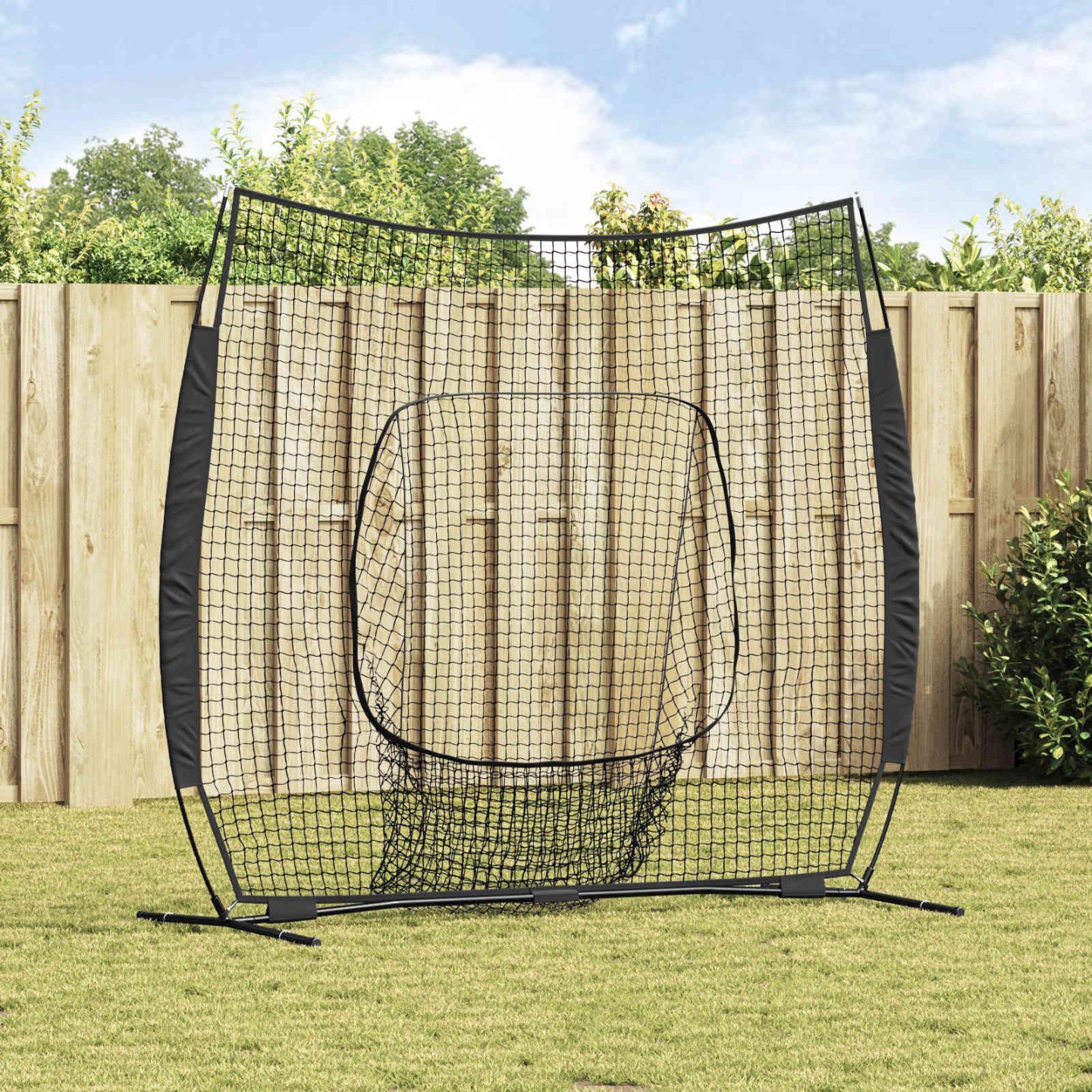 Filet d'entraînement de baseball Noir 250 x 106 x 209 cm