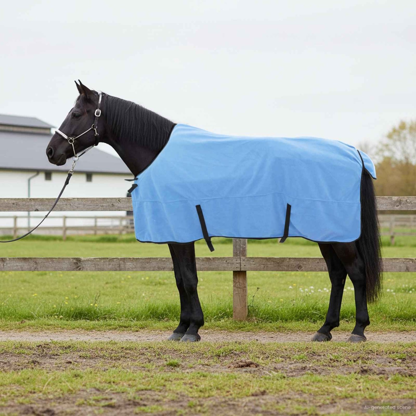 Couverture Équine Aqua Complet 125 cm Fleece en polyester