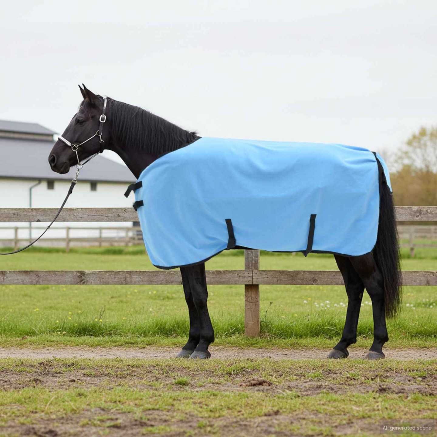 Couverture Équine Aqua Complet 85 cm Fleece en polyester