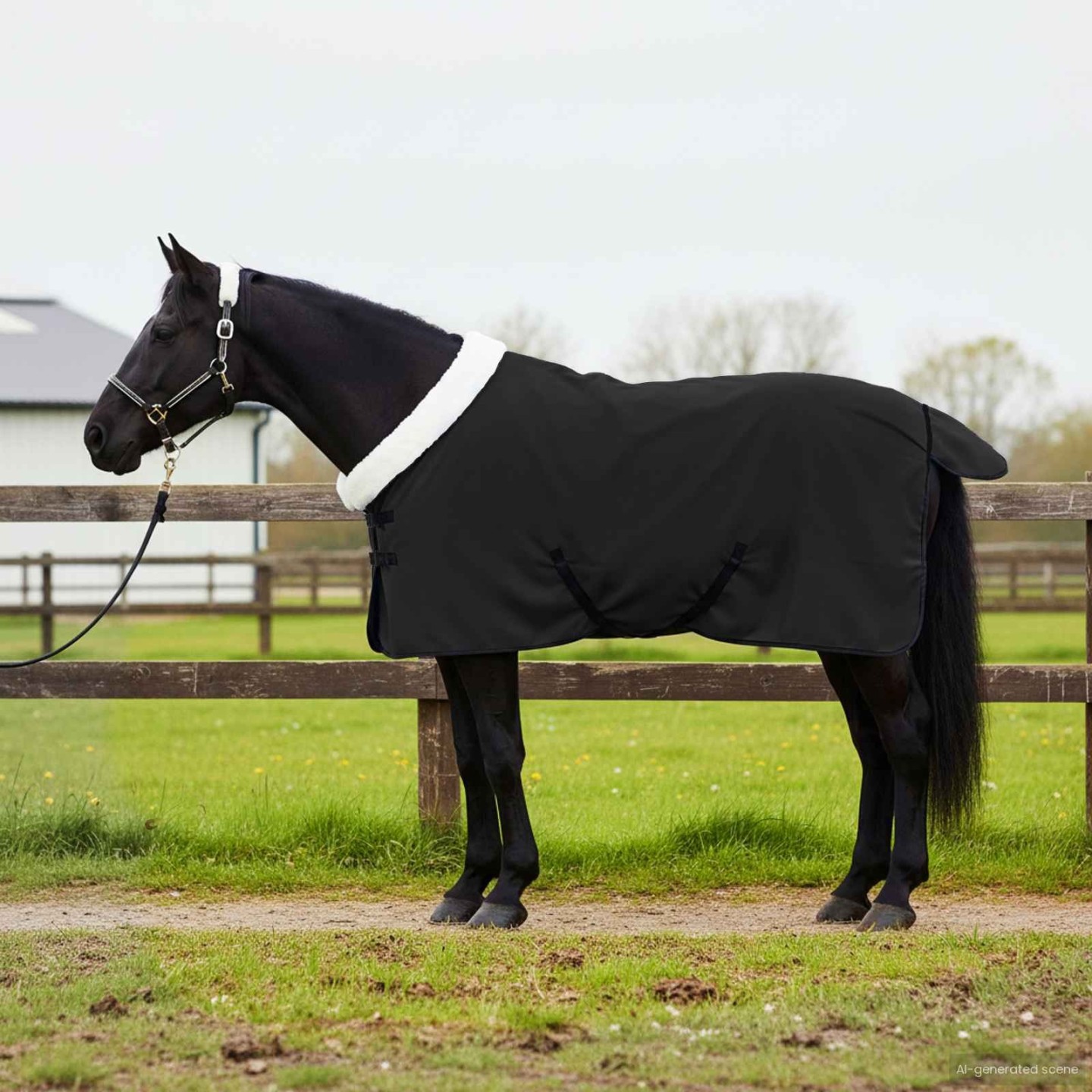 Couverture Équine Noir 115 cm Fleece polaire
