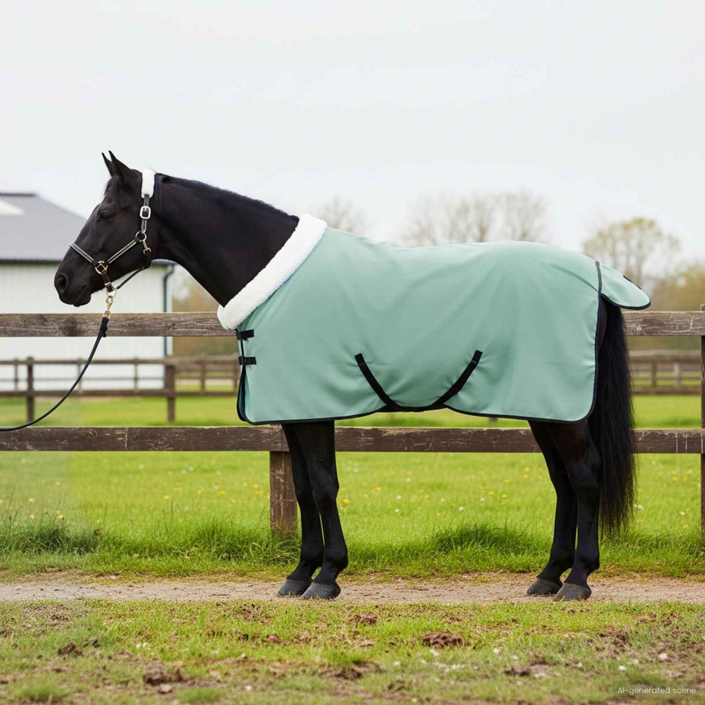 Couverture Équine Vert 115 cm Fleece polaire