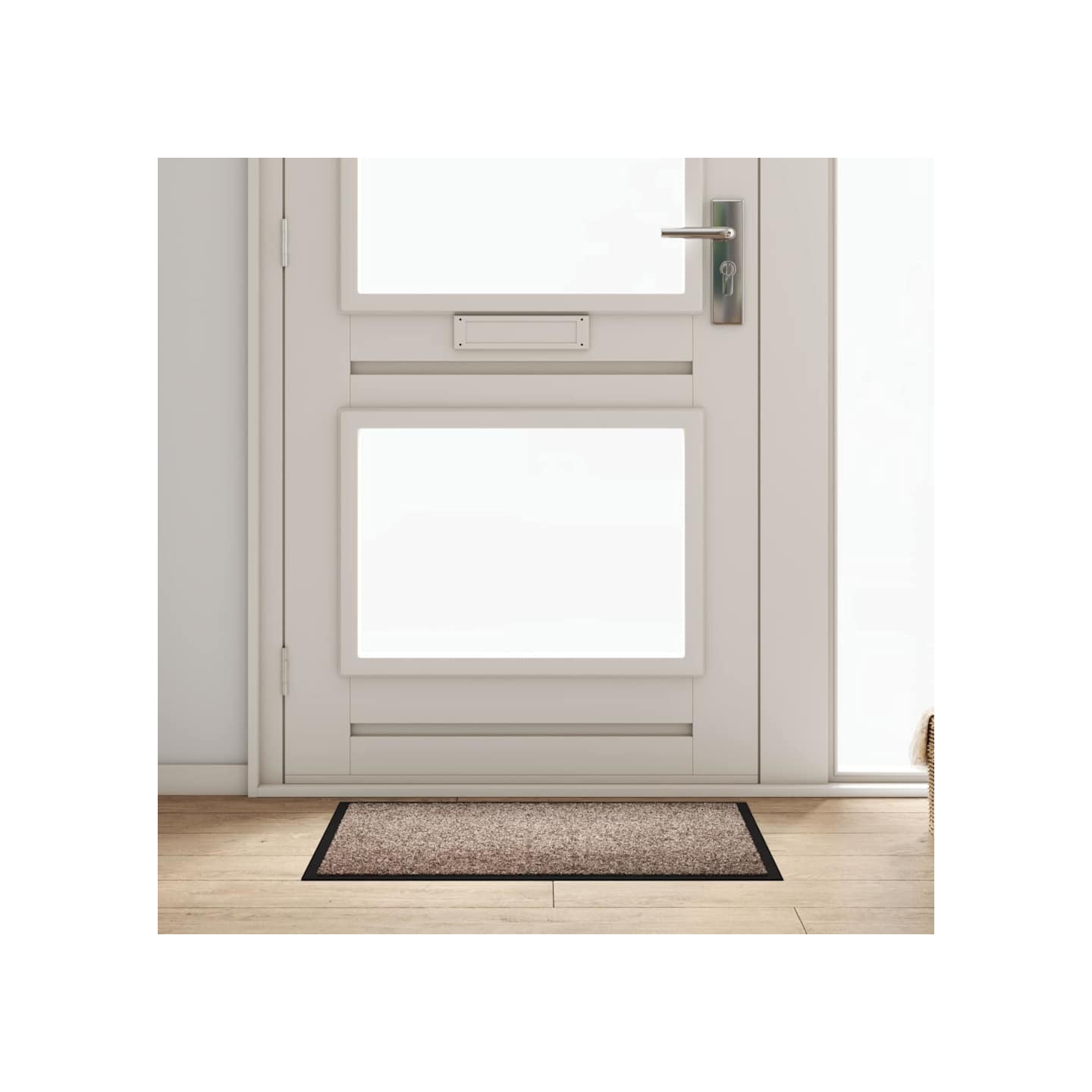 Tapis de porte Beige 60 x 80 x 1.2 cm Tissu en teddy