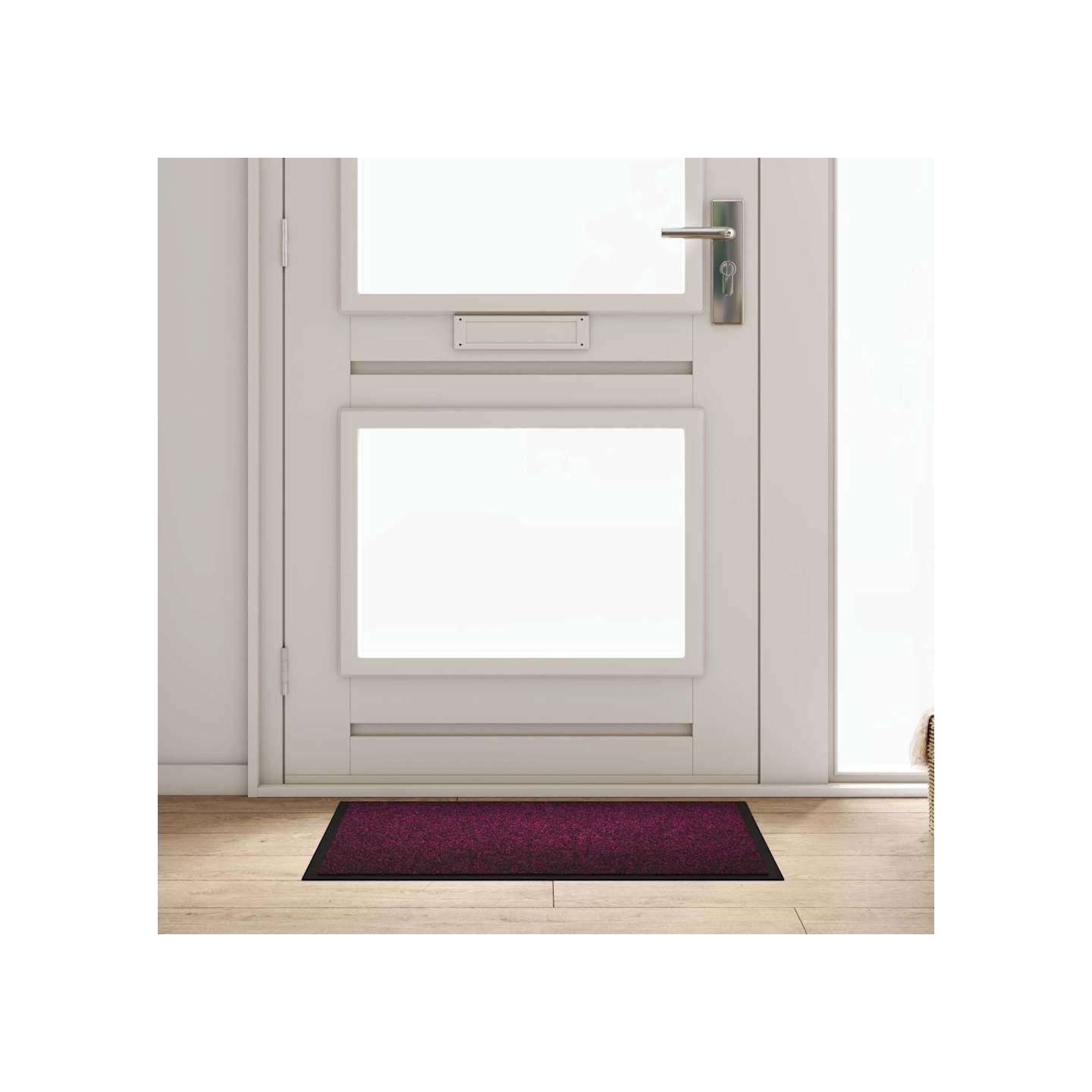 Tapis de porte Bordeaux 60 x 80 x 1.2 cm Tissu en teddy