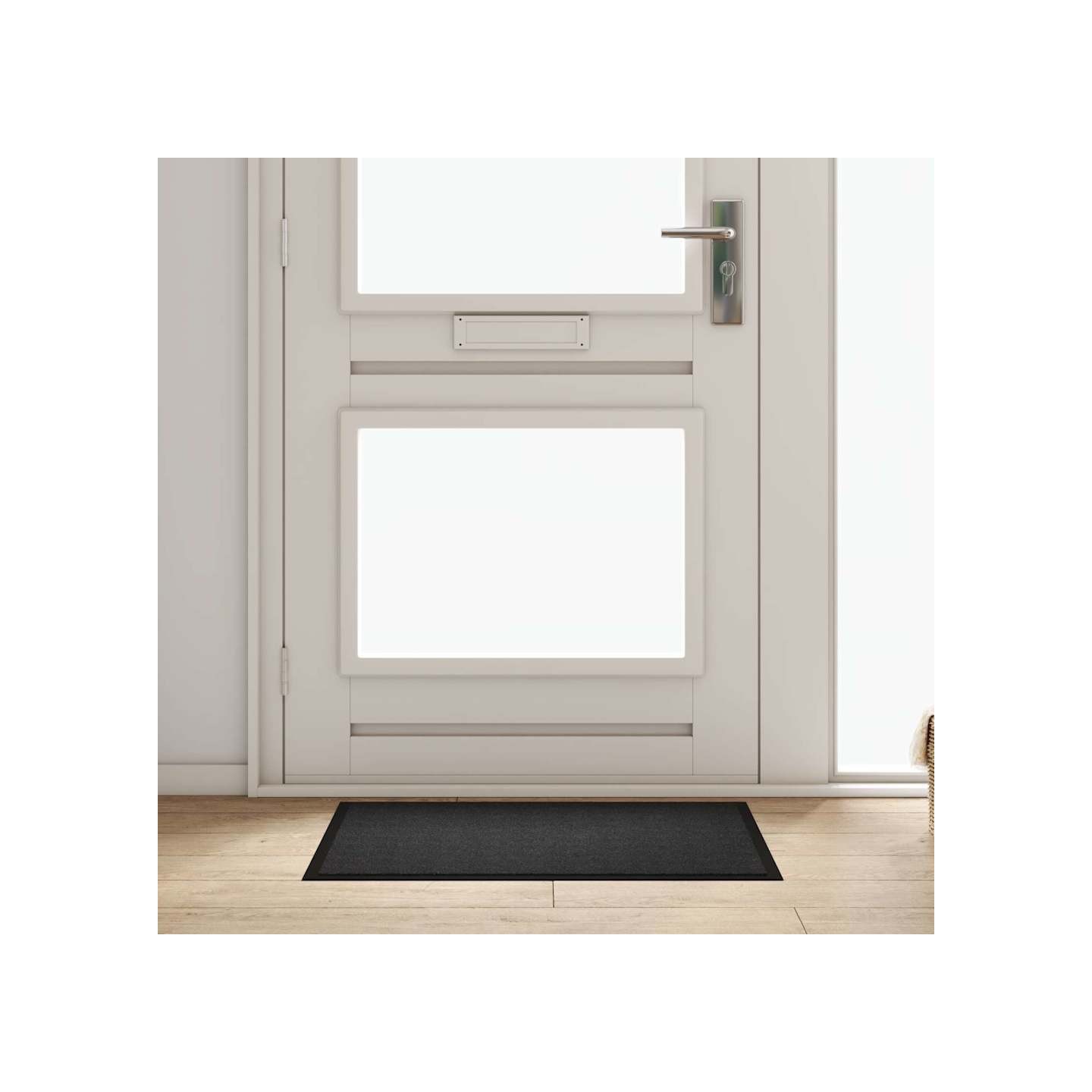 Tapis de porte Anthracite 60 x 80 x 1.2 cm Tissu en teddy
