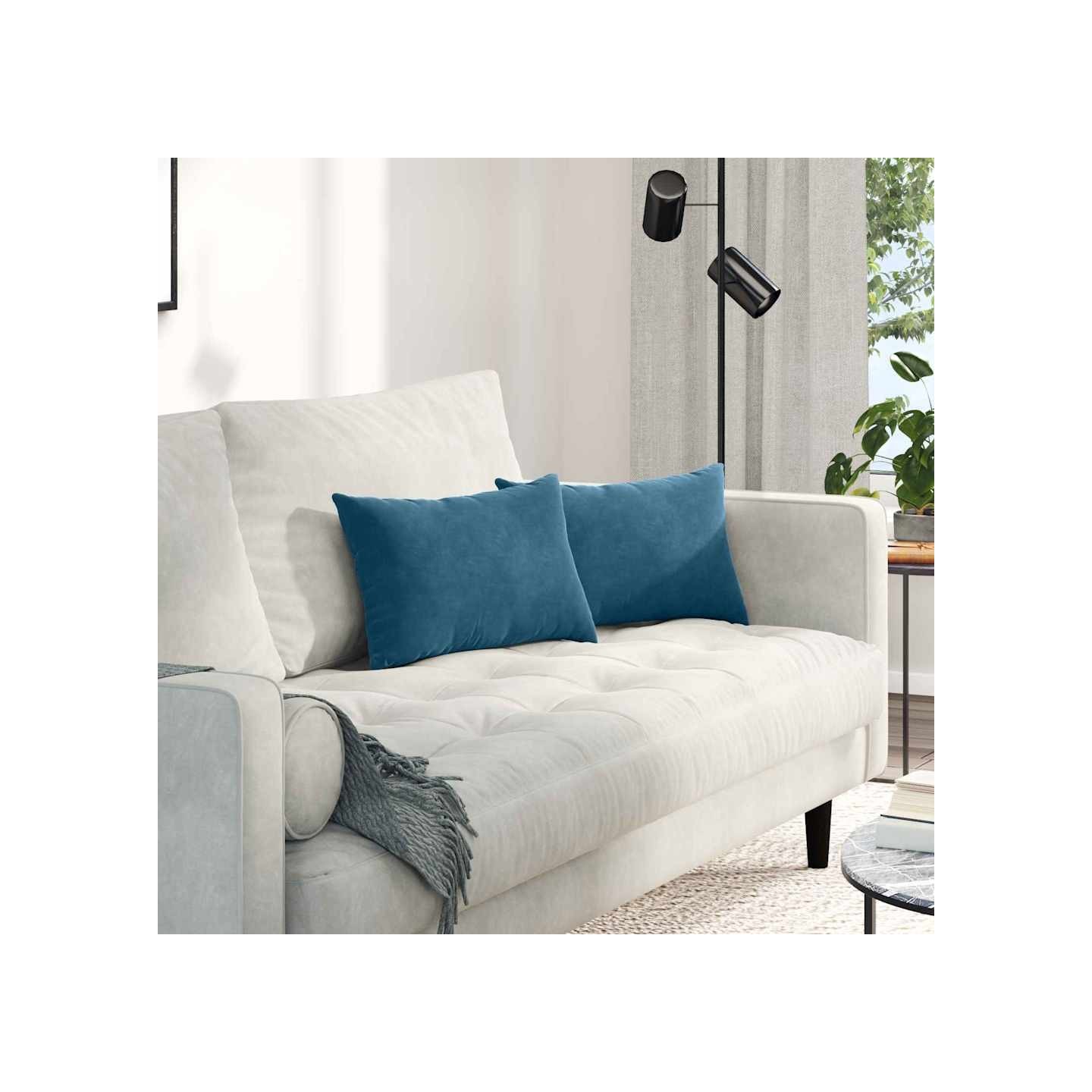 Coussins de canapé 2 pcs Bleu 50 x 30 cm