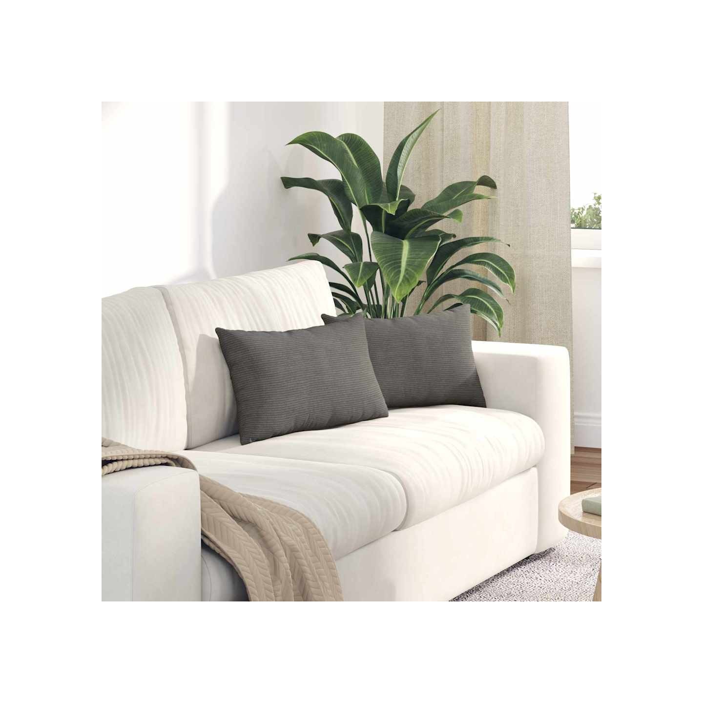 Coussins de canapé 2 pcs Gris clair 50 x 30 cm