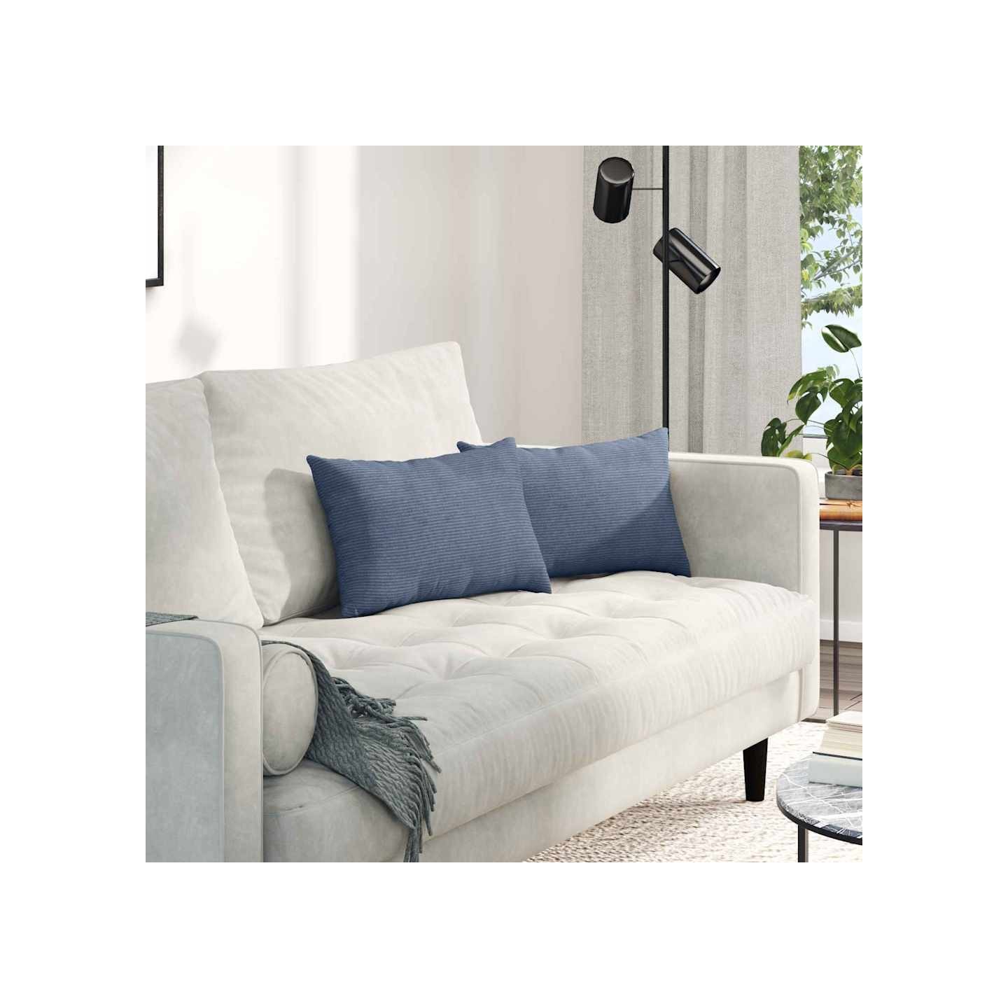 Coussins de canapé 2 pcs Bleu 50 x 30 cm