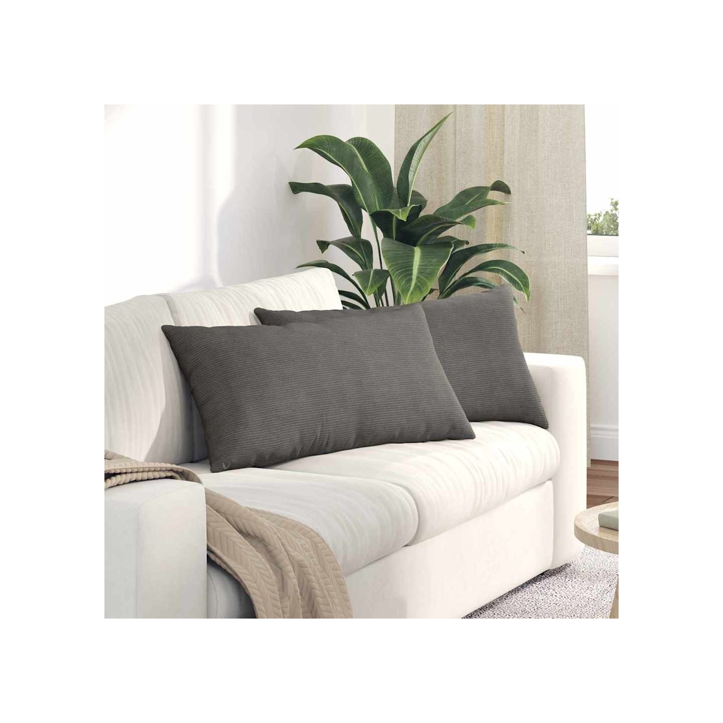 Coussins de canapé 2 pcs Gris clair 80 x 40 cm