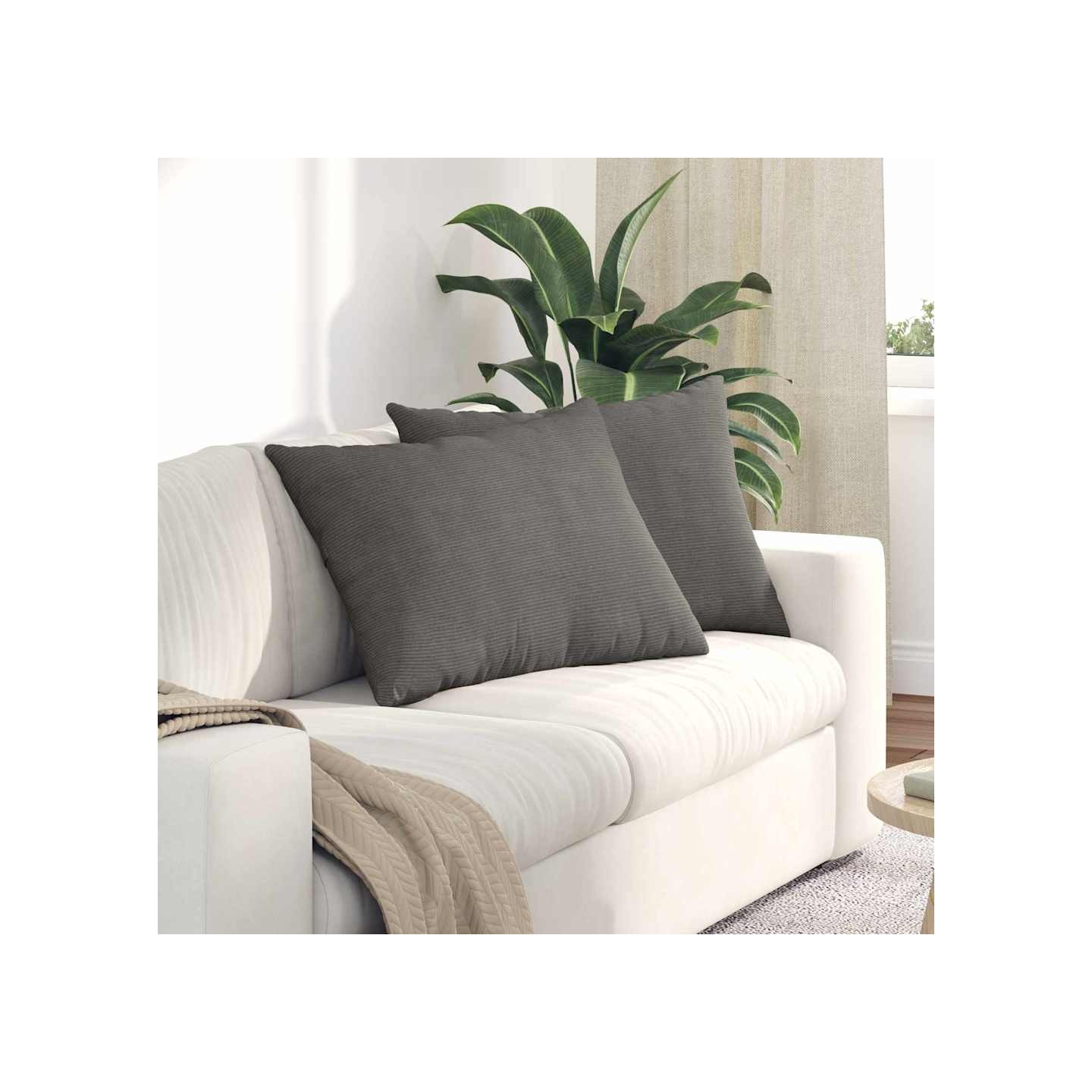 Coussins de canapé 2 pcs Gris clair 70 x 50 cm