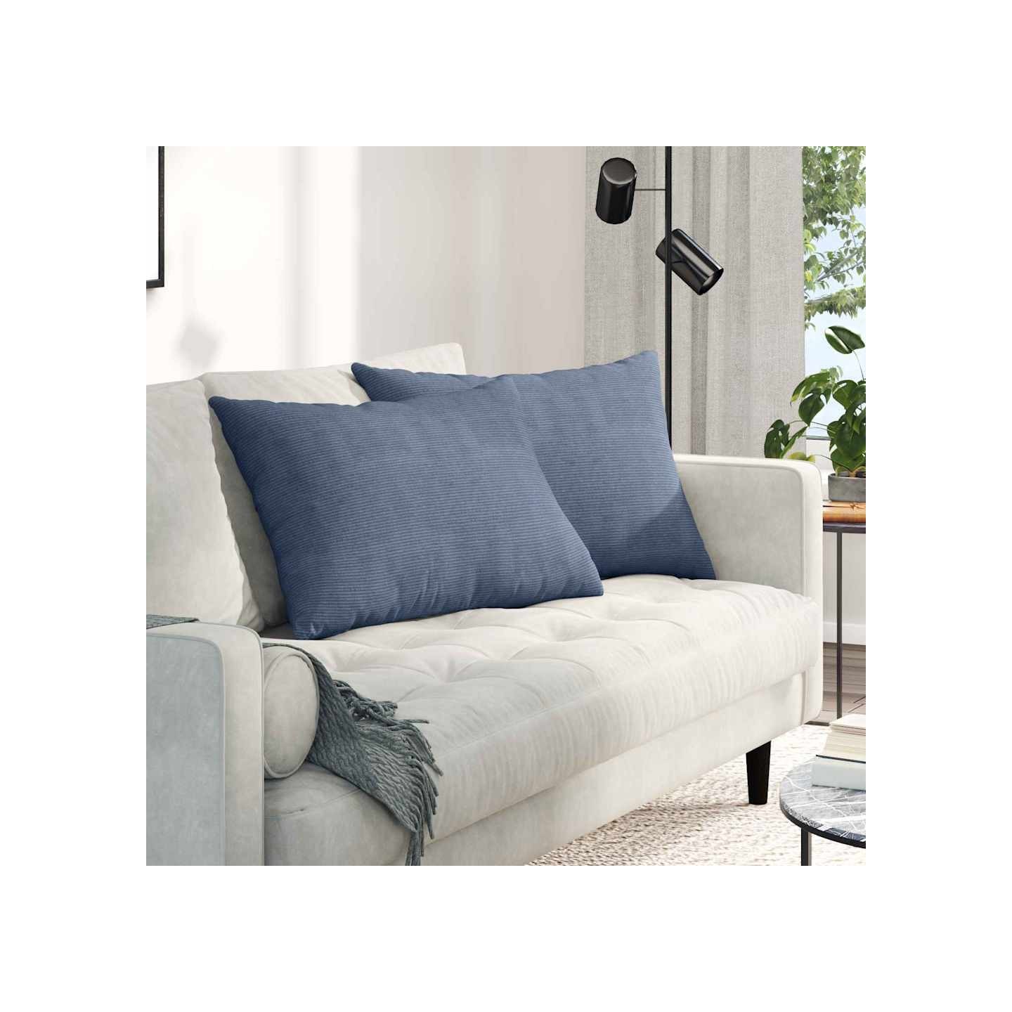 Coussins de canapé 2 pcs Bleu 70 x 50 cm